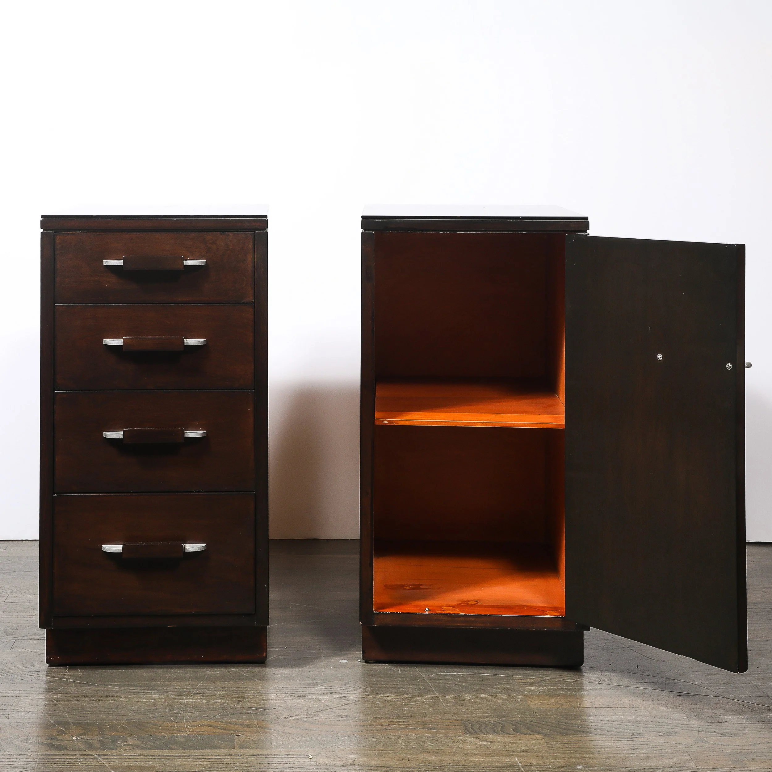 Pair of Art Deco Eliel Saarinen for Johnson Walnut End Tables/ Nightstands offered by High Style Deco — image 5