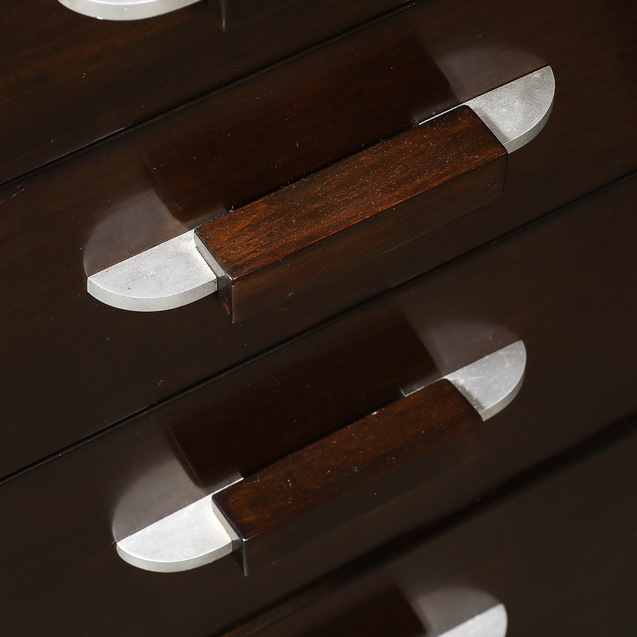 Pair of Art Deco Eliel Saarinen for Johnson Walnut End Tables/ Nightstands offered by High Style Deco — image 7