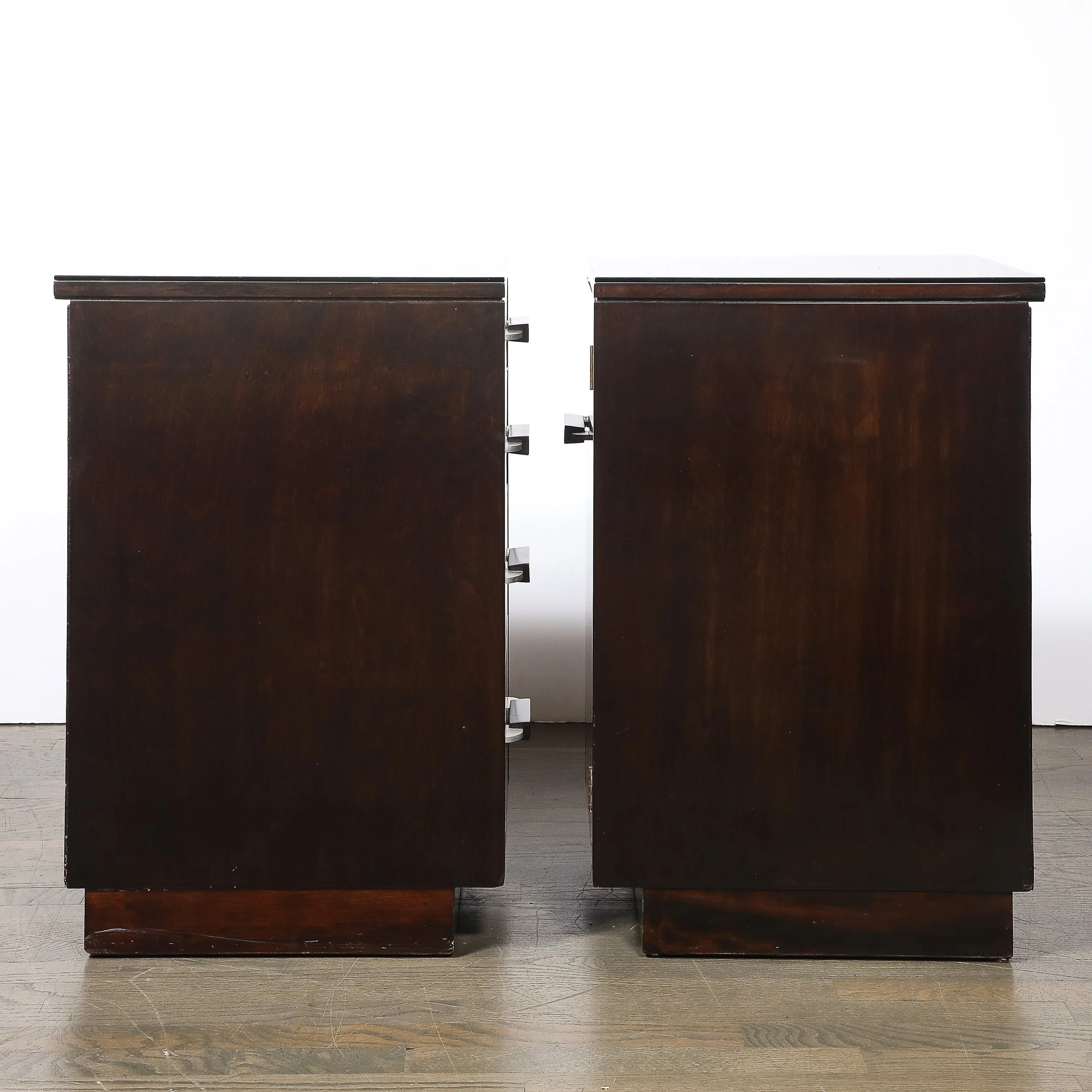 Pair of Art Deco Eliel Saarinen for Johnson Walnut End Tables/ Nightstands offered by High Style Deco — image 8