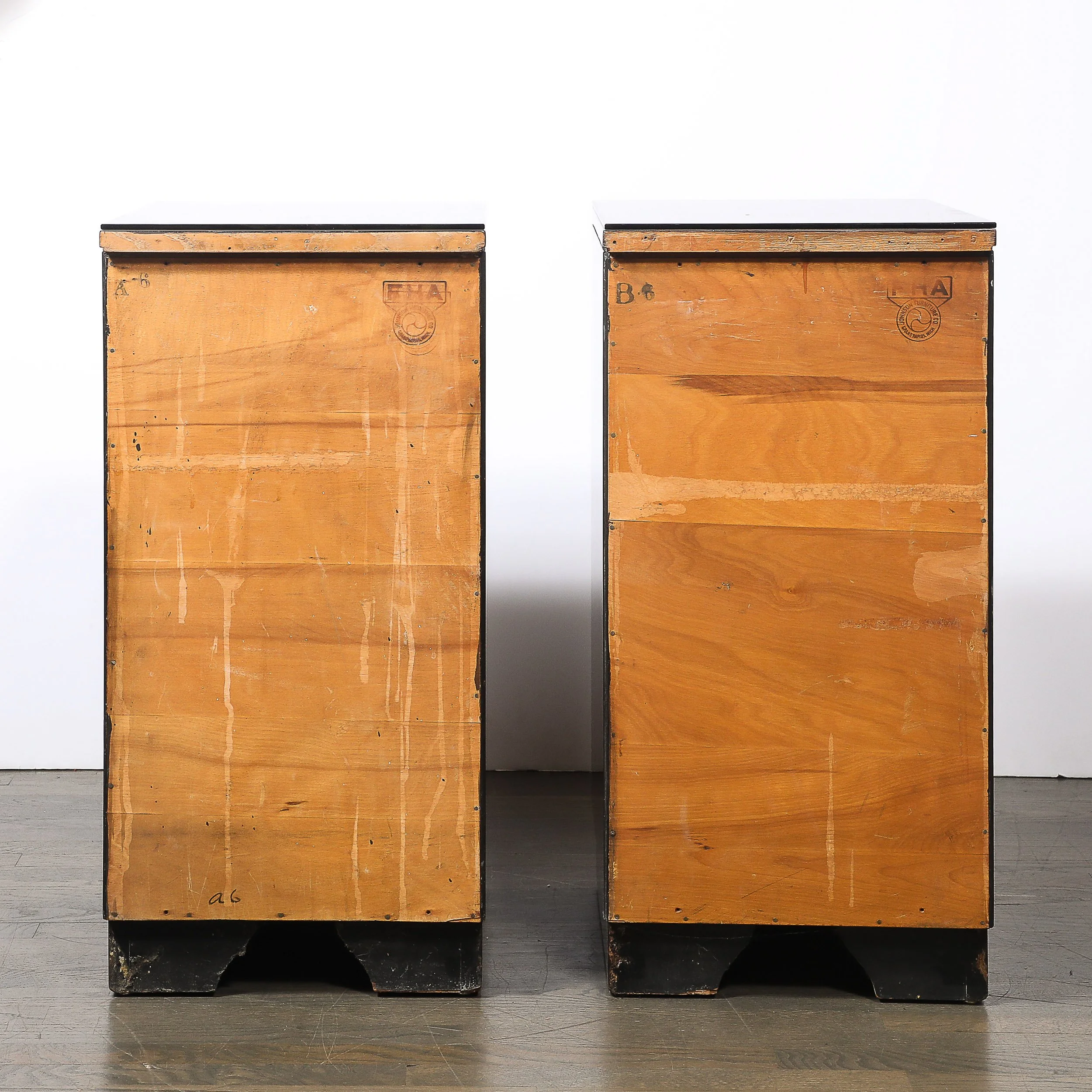 Pair of Art Deco Eliel Saarinen for Johnson Walnut End Tables/ Nightstands offered by High Style Deco — image 9