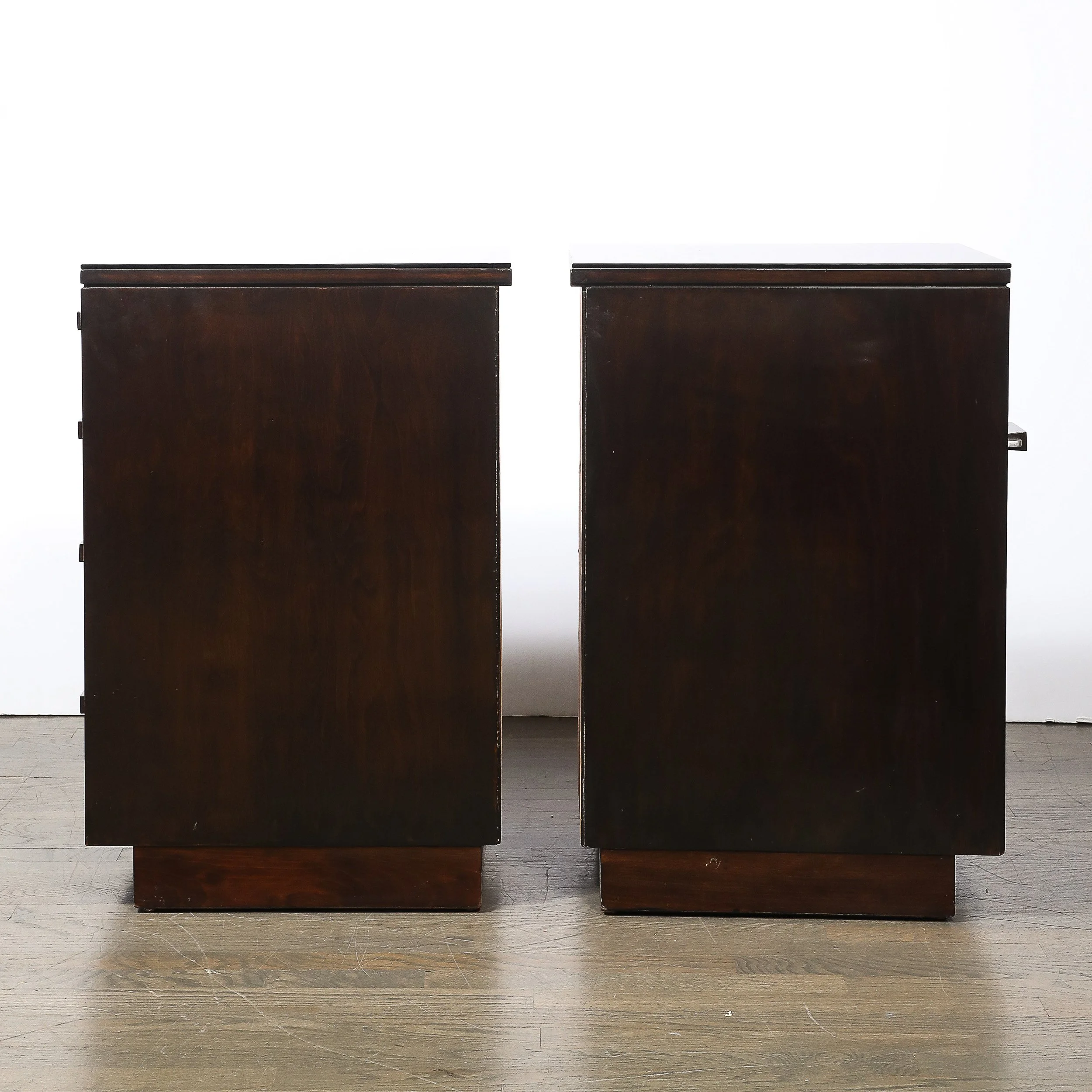 Pair of Art Deco Eliel Saarinen for Johnson Walnut End Tables/ Nightstands offered by High Style Deco — image 12
