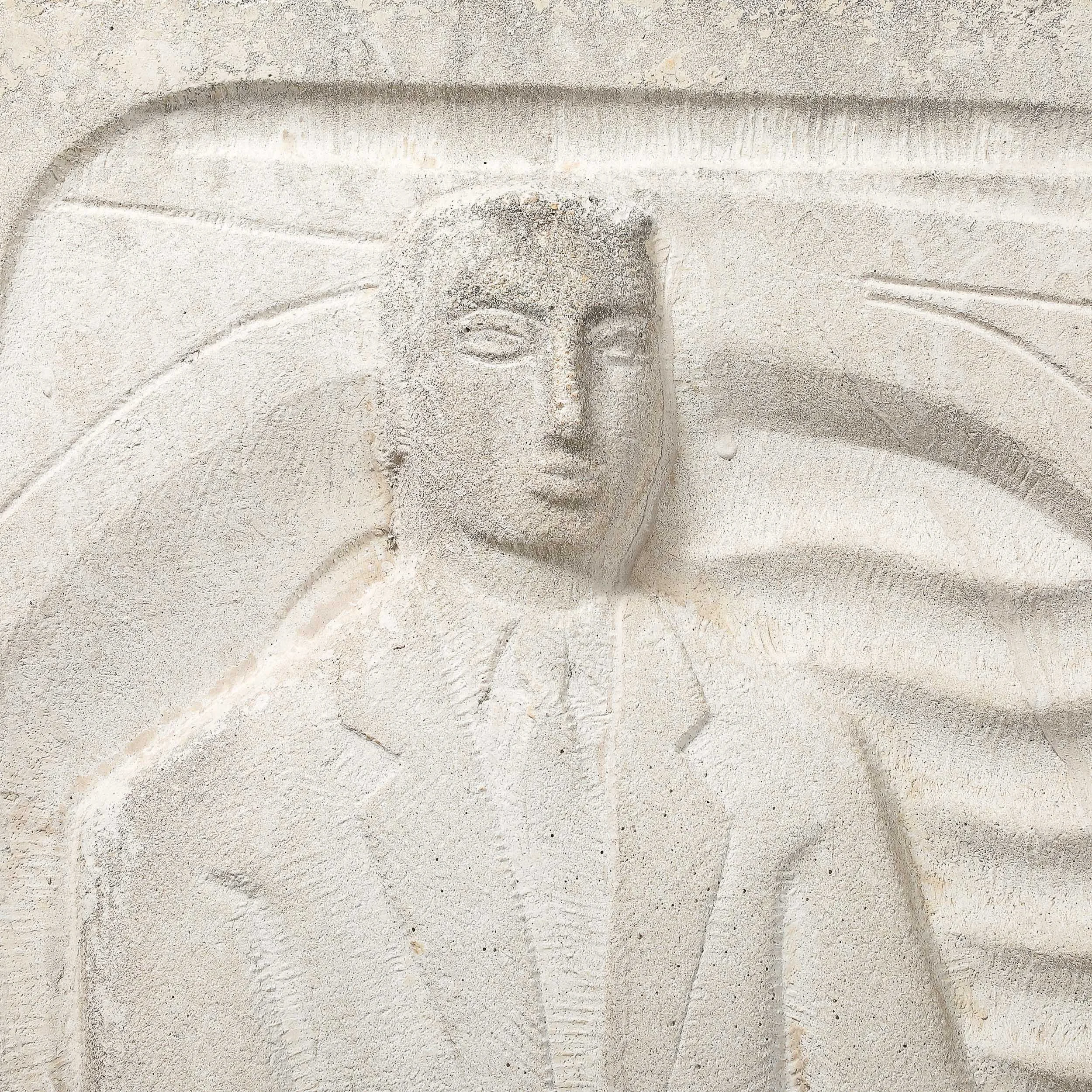 Series of Four Chuck Dodson Cast Concrete Art Deco Wall Plaques offered by High Style Deco — image 2