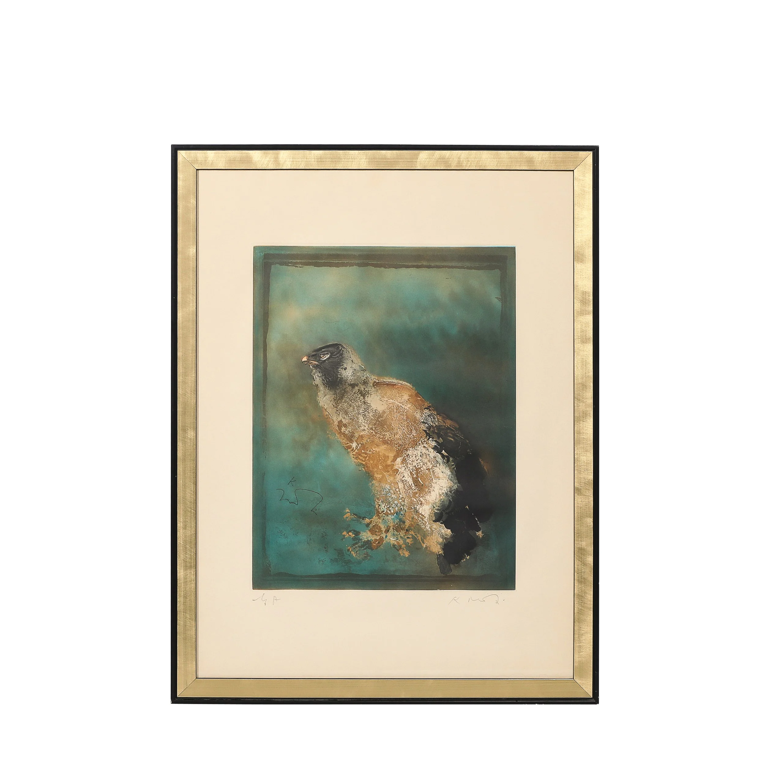 Kaiko MOTI "L'Aiglon" Aqua-Tinted Color Etching, Signed in Graphite offered by High Style Deco — image 1