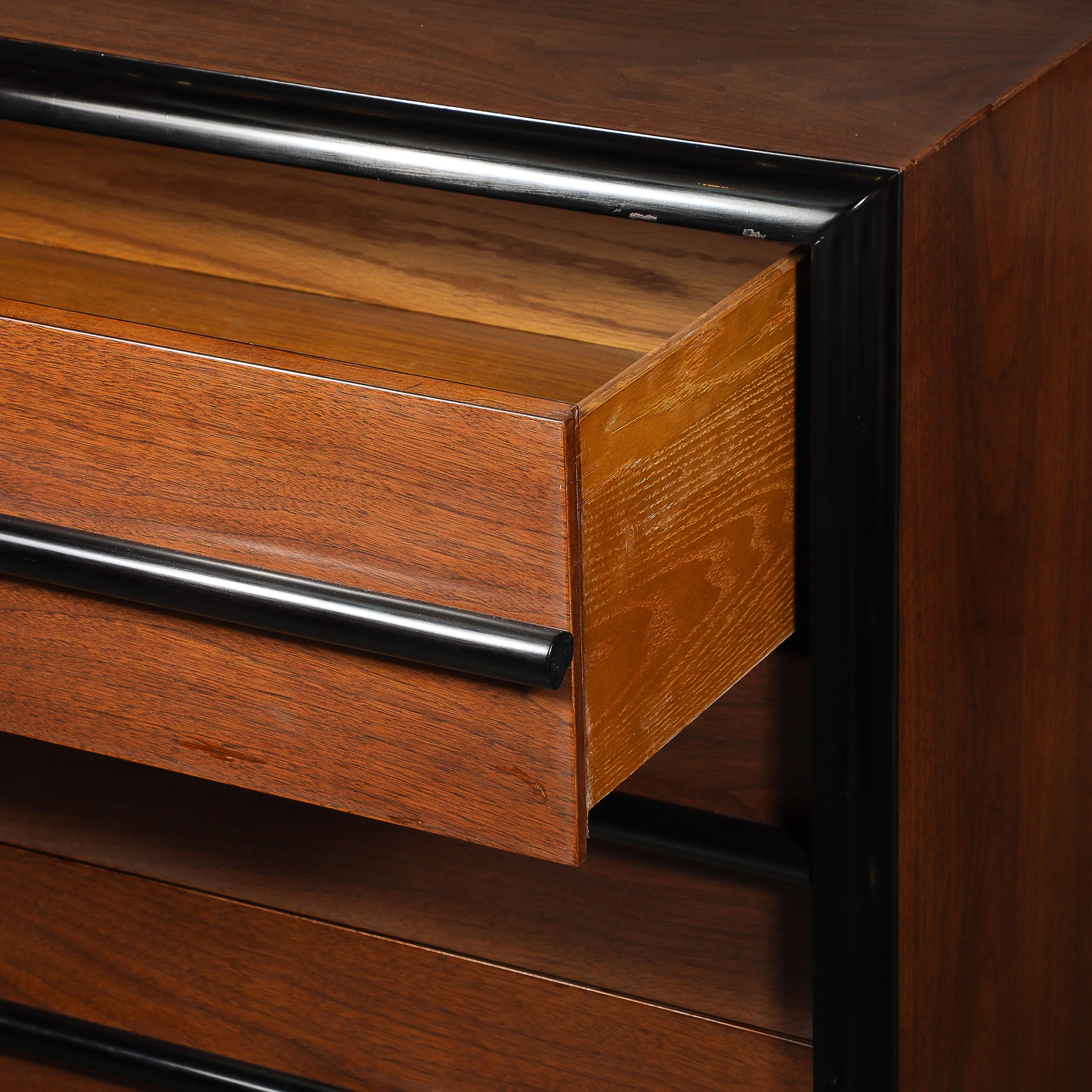 Mid-Century Walnut & Lacquered Chest by Robsjohn-Gibbings for Widdicomb Company offered by High Style Deco — image 3