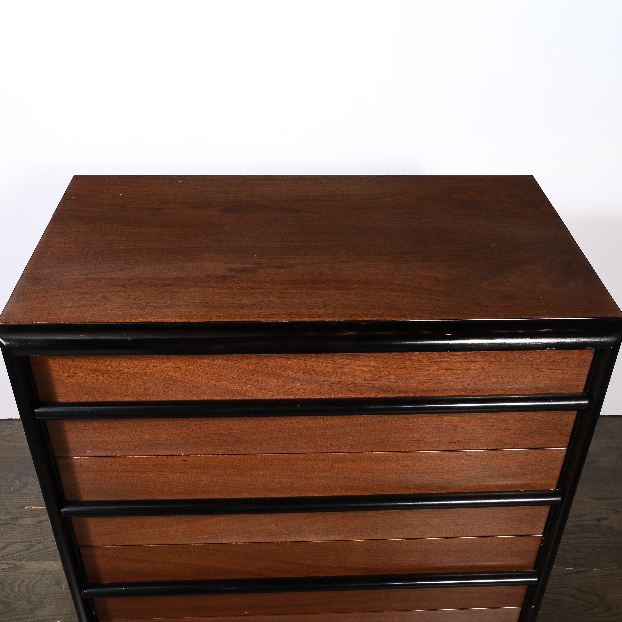 Mid-Century Walnut & Lacquered Chest by Robsjohn-Gibbings for Widdicomb Company offered by High Style Deco — image 7