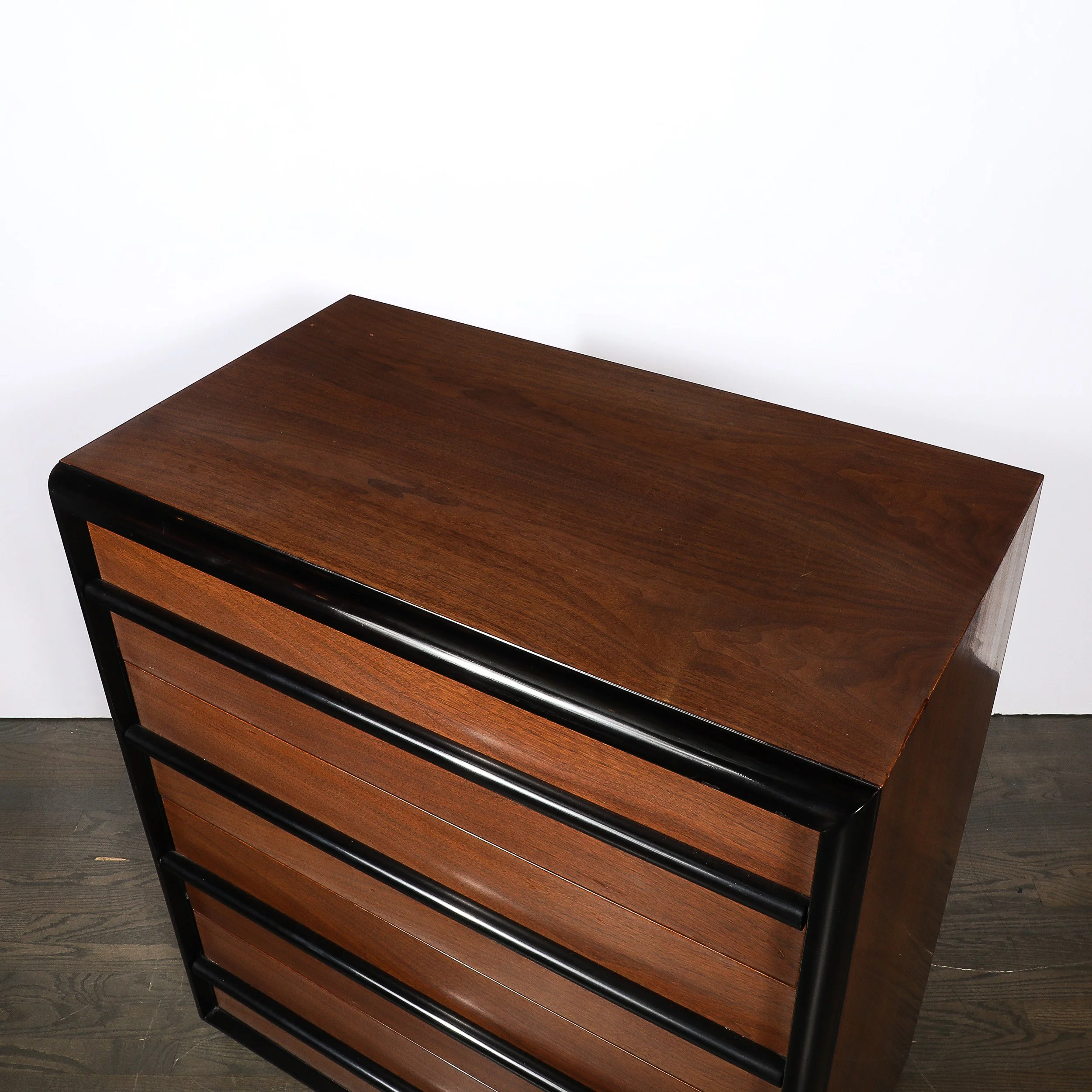 Mid-Century Walnut & Lacquered Chest by Robsjohn-Gibbings for Widdicomb Company offered by High Style Deco — image 8