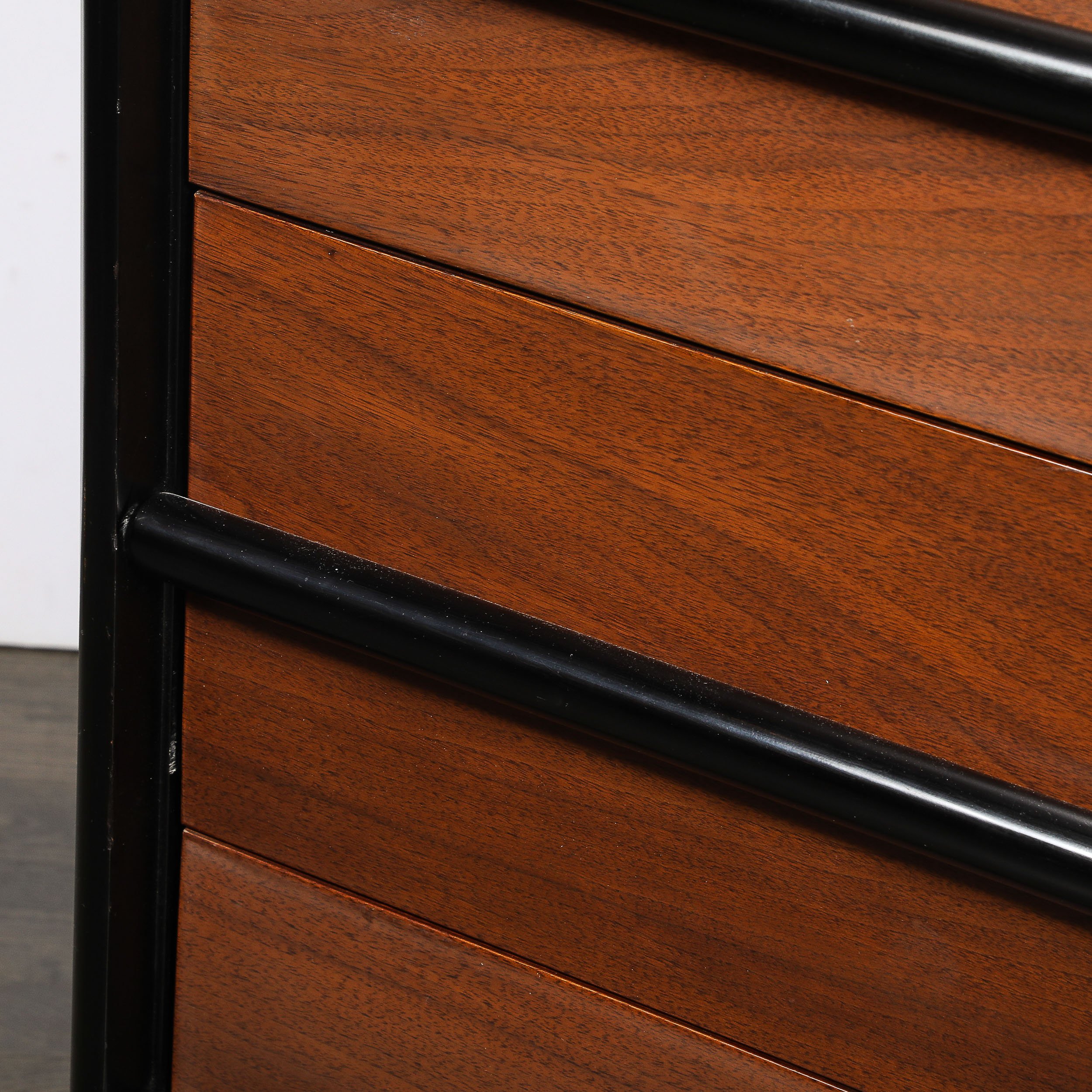 Mid-Century Walnut & Lacquered Chest by Robsjohn-Gibbings for Widdicomb Company offered by High Style Deco — image 9