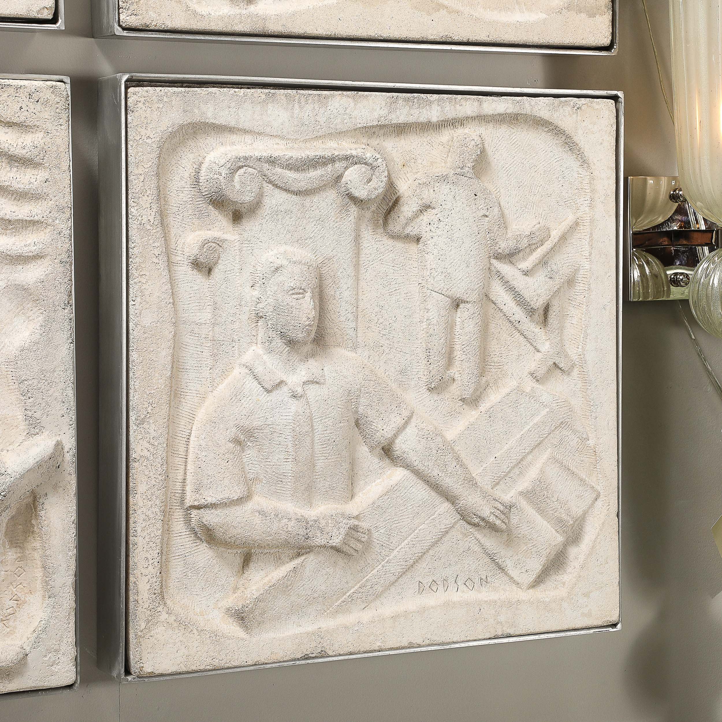 Chuck Dodson "Architects" Cast Concrete Art Deco Wall Plaque offered by High Style Deco — image 8
