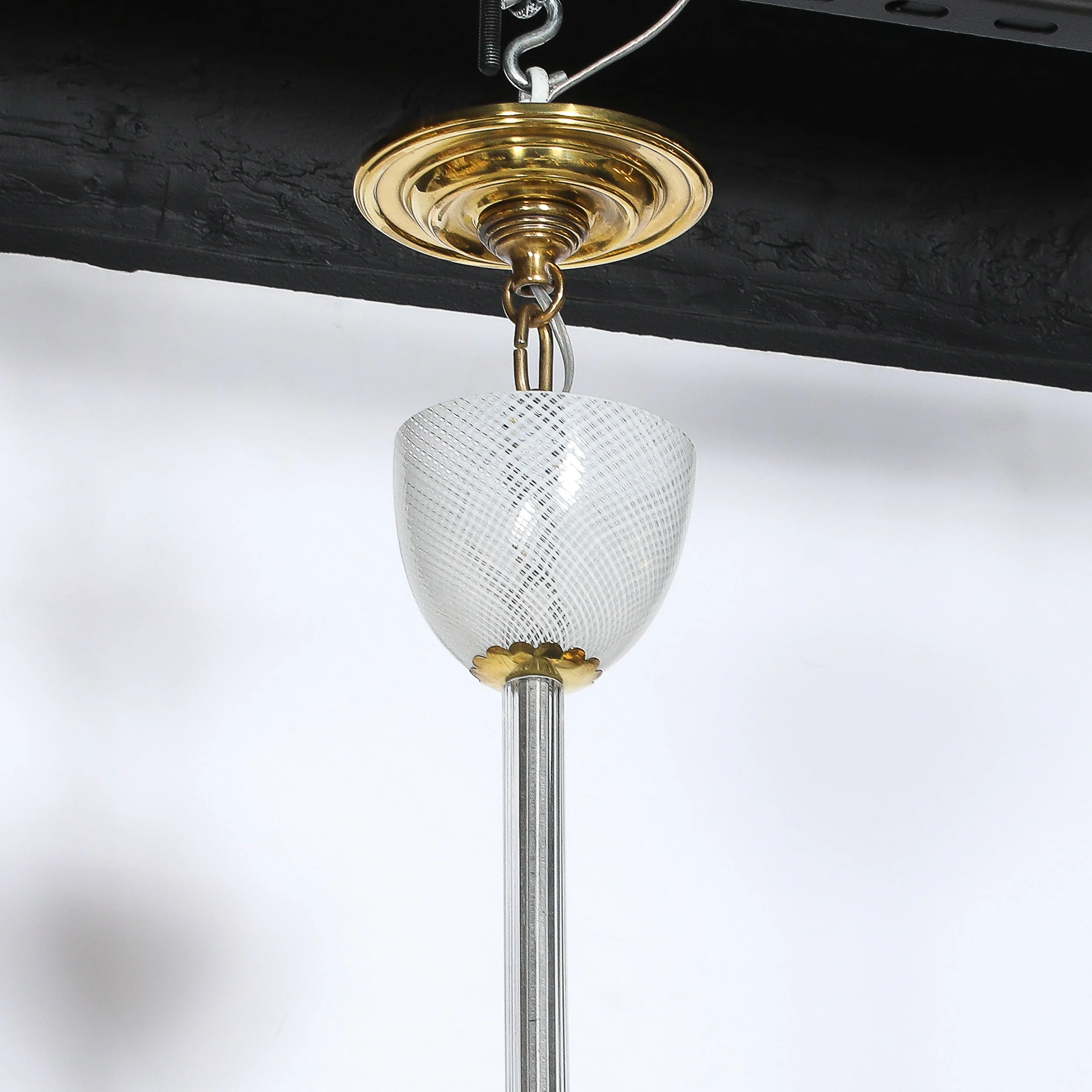 Mid-Century Hand-Blown Murano Glass 5-Arm Chandelier by Barovier & Toso offered by High Style Deco — image 8