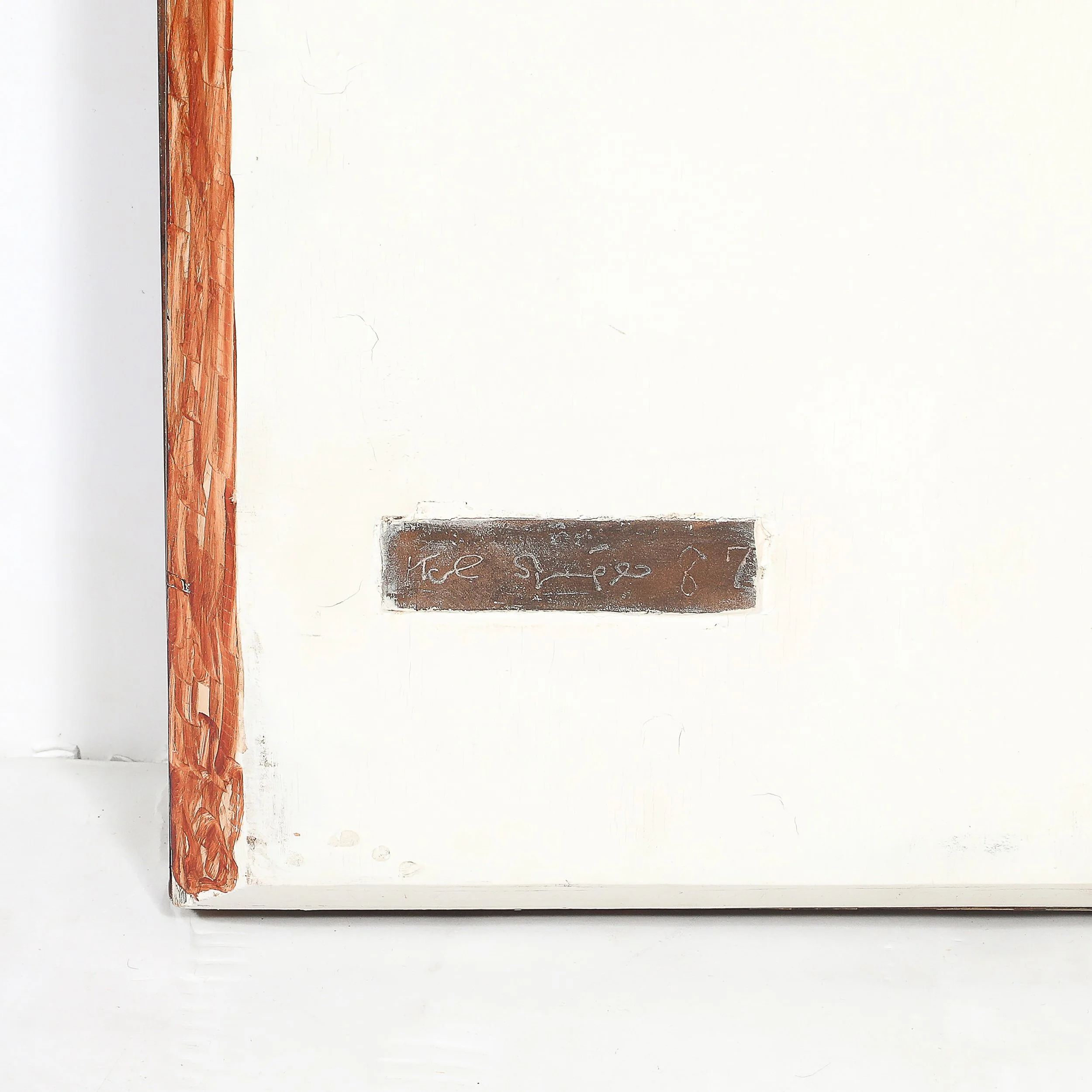 Mid-Century Tessellated Lacquered Goatskin Arched Mirror signed Karl Springer offered by High Style Deco — image 10