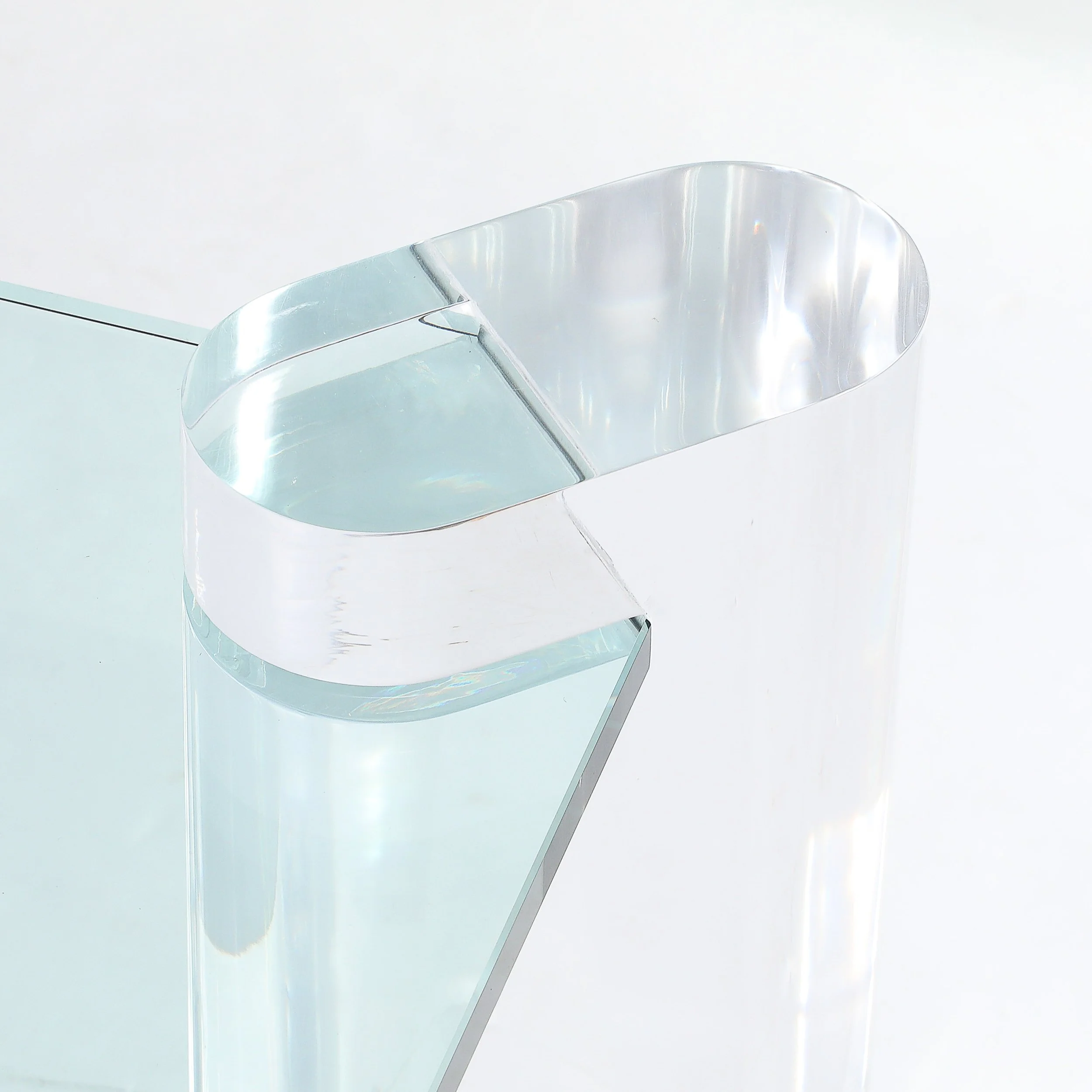 Mid-Century Lucite Bullet-Form Supports & Glass Coffee Table by Karl Springer offered by High Style Deco — image 10