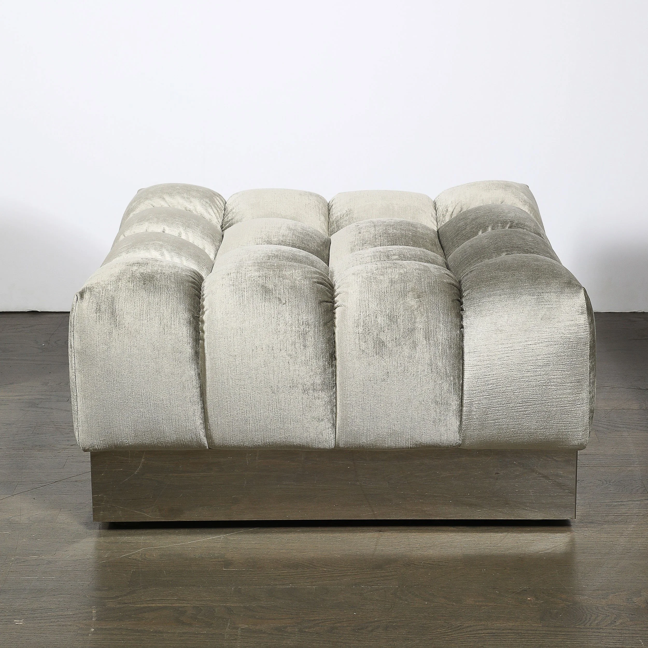 Mid-Century Harvey Probber 4-Piece Deep Tufted Modular Sofa in Platinum Velvet offered by High Style Deco — image 14