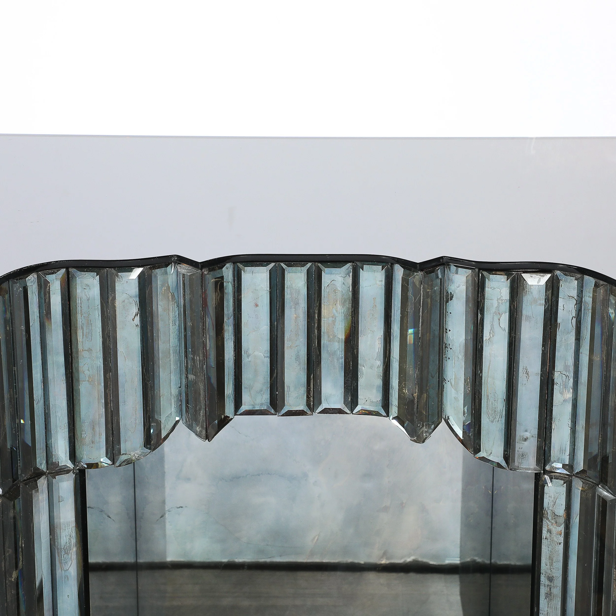 Art Deco Smoked Beveled Mirrored Vanity with Silvered Bronze Pulls offered by High Style Deco — image 6