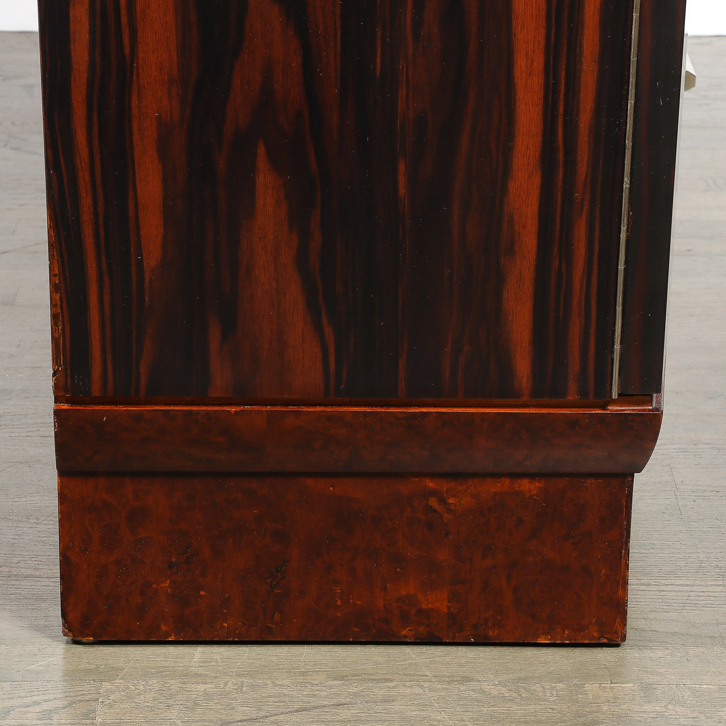 Art Deco Rosewood, Burled Carpathian Elm & Acacia Sideboard w/ Nickled Bronze offered by High Style Deco — image 6