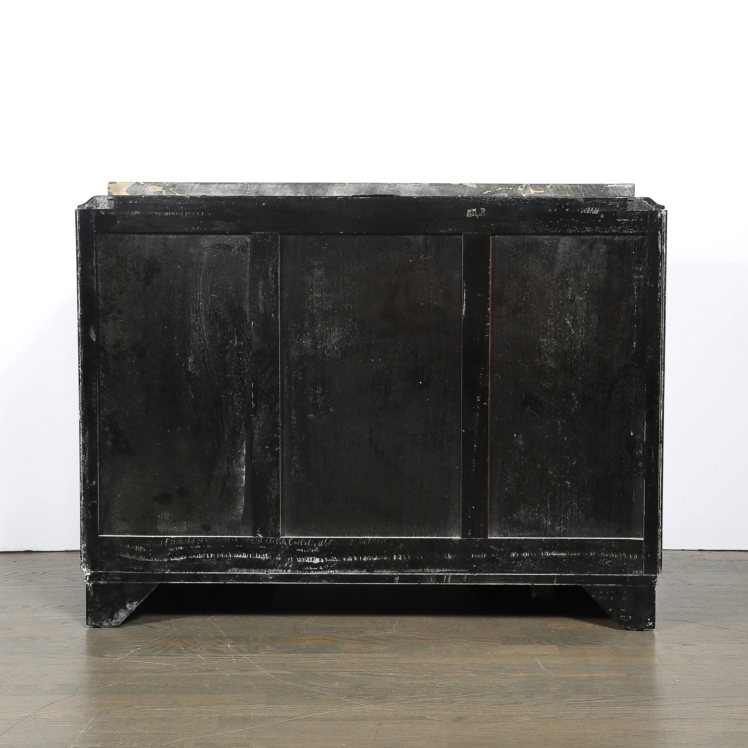 Art Deco Rosewood, Walnut & Black-Lacquer Bar Cabinet w/ Porto Marble Top offered by High Style Deco — image 16
