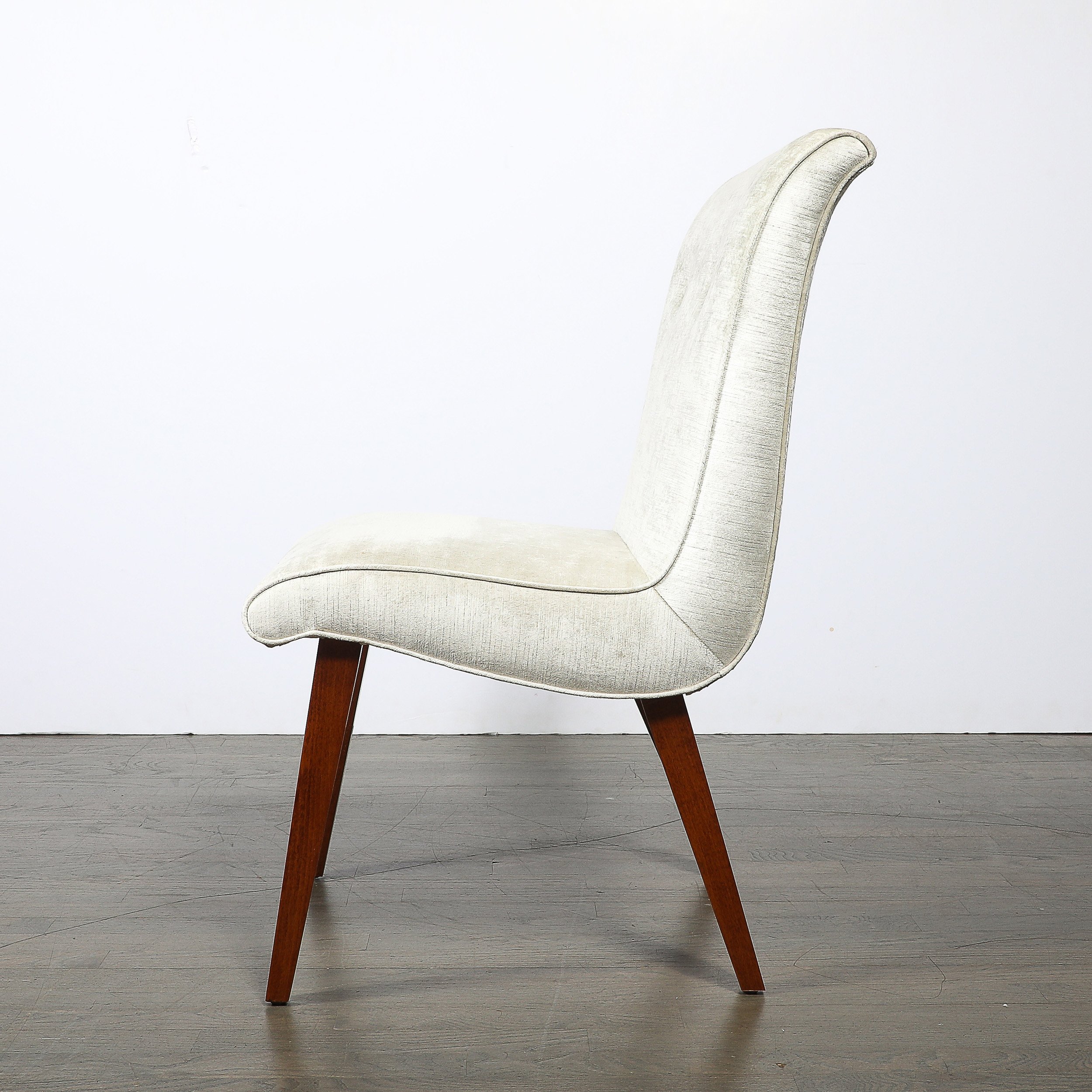 Pair of Art Deco Button Back Velvet Chairs by Russel Wright for Conant Ball offered by High Style Deco — image 3