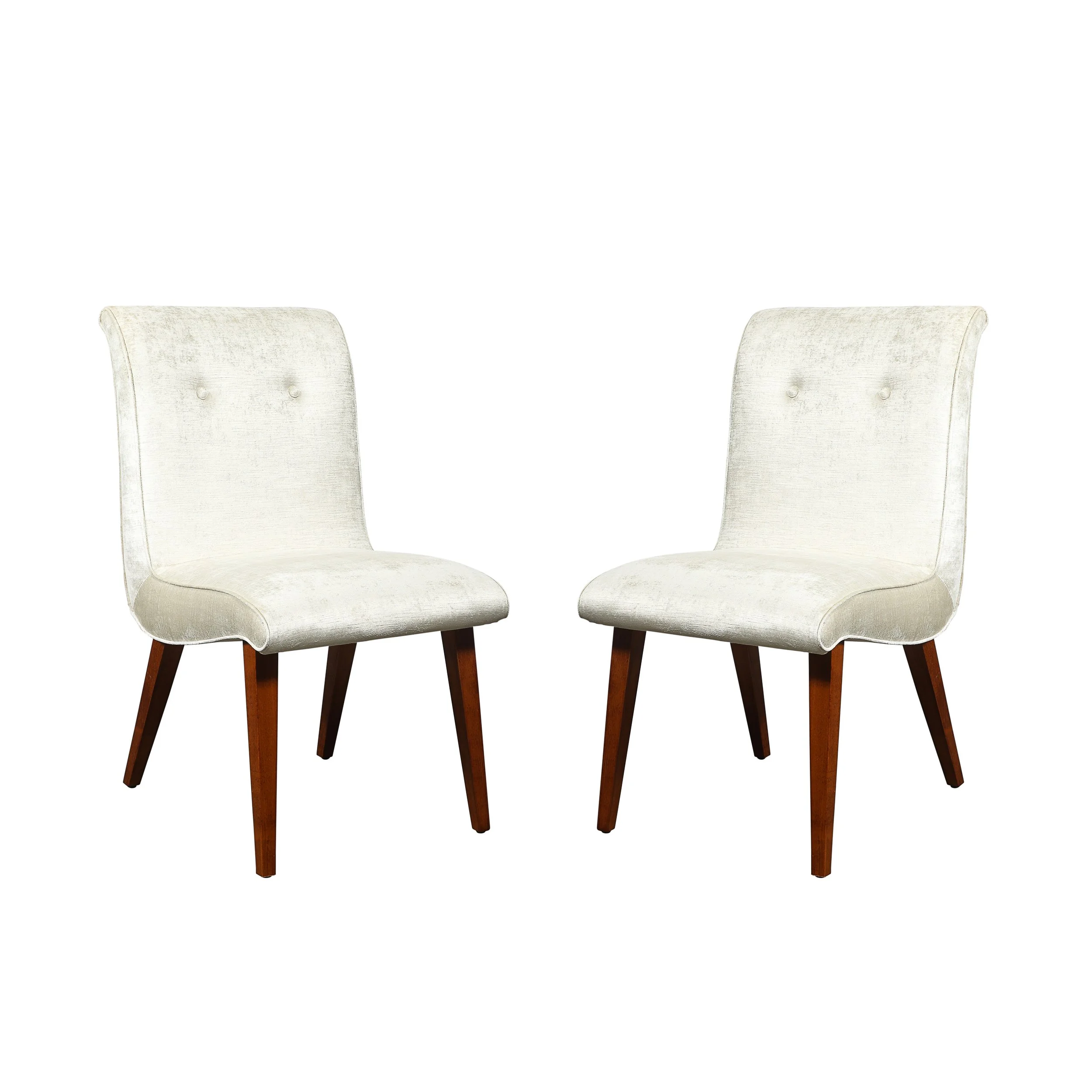 Pair of Art Deco Button Back Velvet Chairs by Russel Wright for Conant Ball offered by High Style Deco — image 1