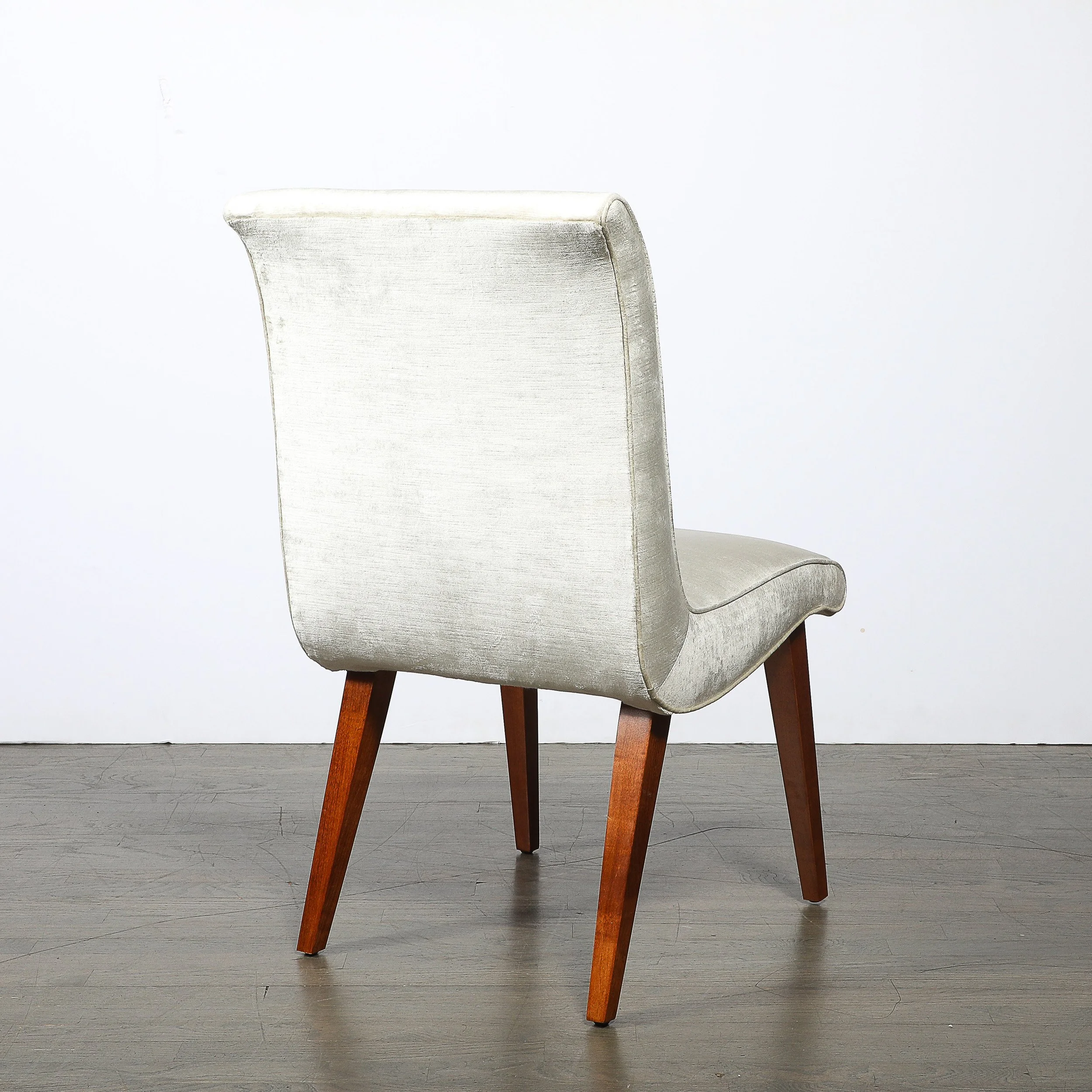 Pair of Art Deco Button Back Velvet Chairs by Russel Wright for Conant Ball offered by High Style Deco — image 9