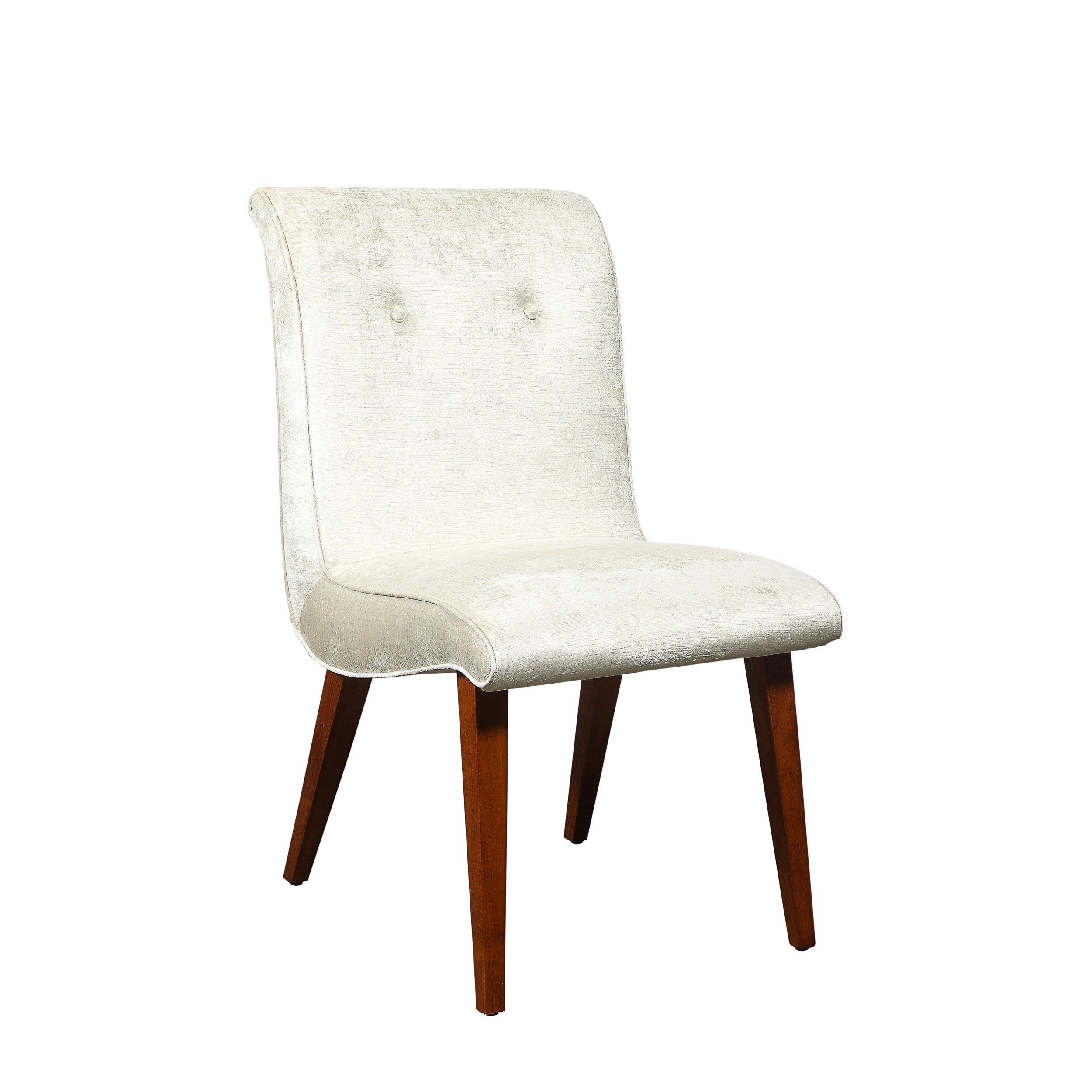 Art Deco Button-Back Velvet & Walnut Chair by Russel Wright for Conant Ball offered by High Style Deco — image 1