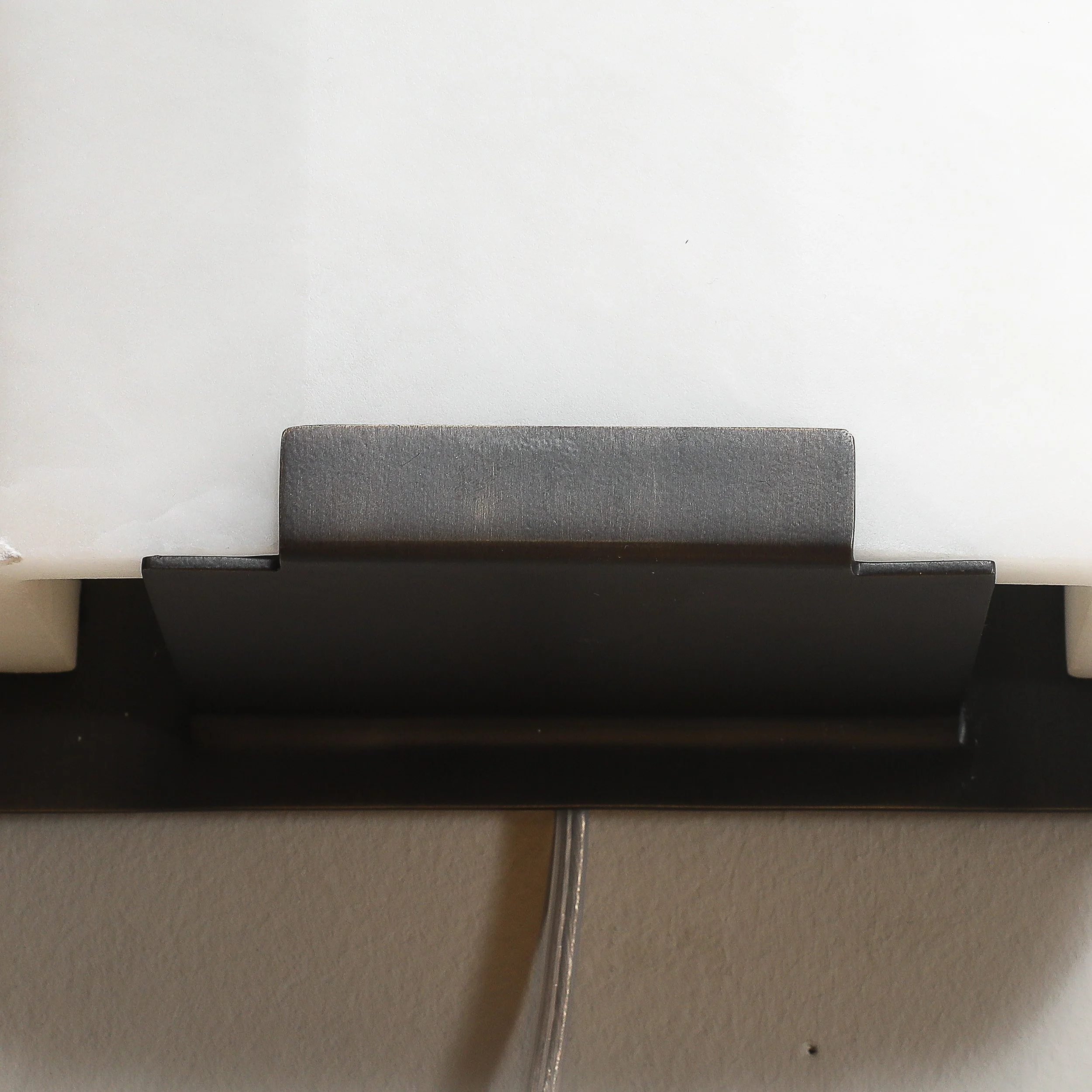 Pair of Modernist Alabaster & Oil-Rubbed Bronze Wall Sconces offered by High Style Deco — image 12