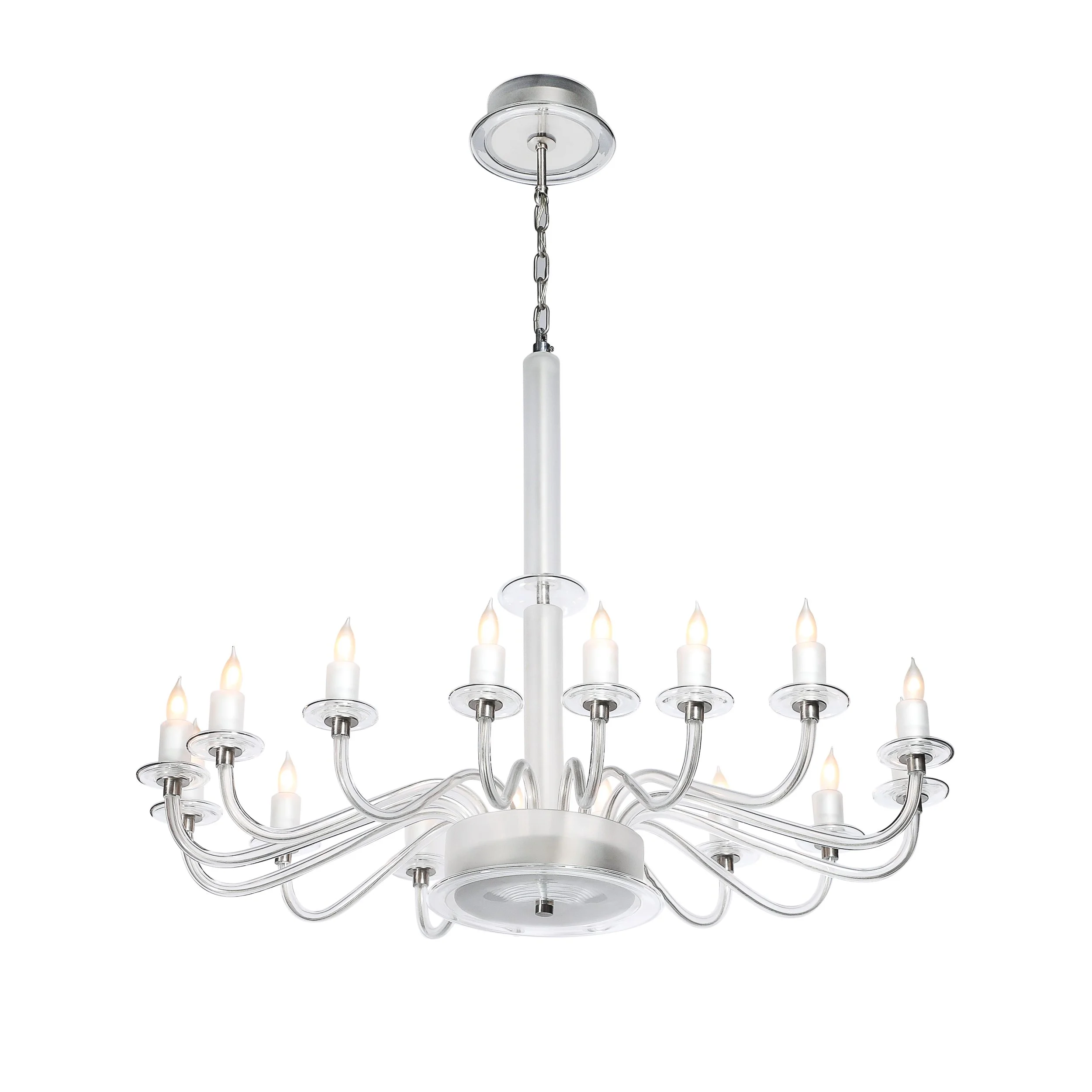 Mid-Century Modern Classical Hand-Blown Murano Glass 16-Arm Chandelier offered by High Style Deco — image 1