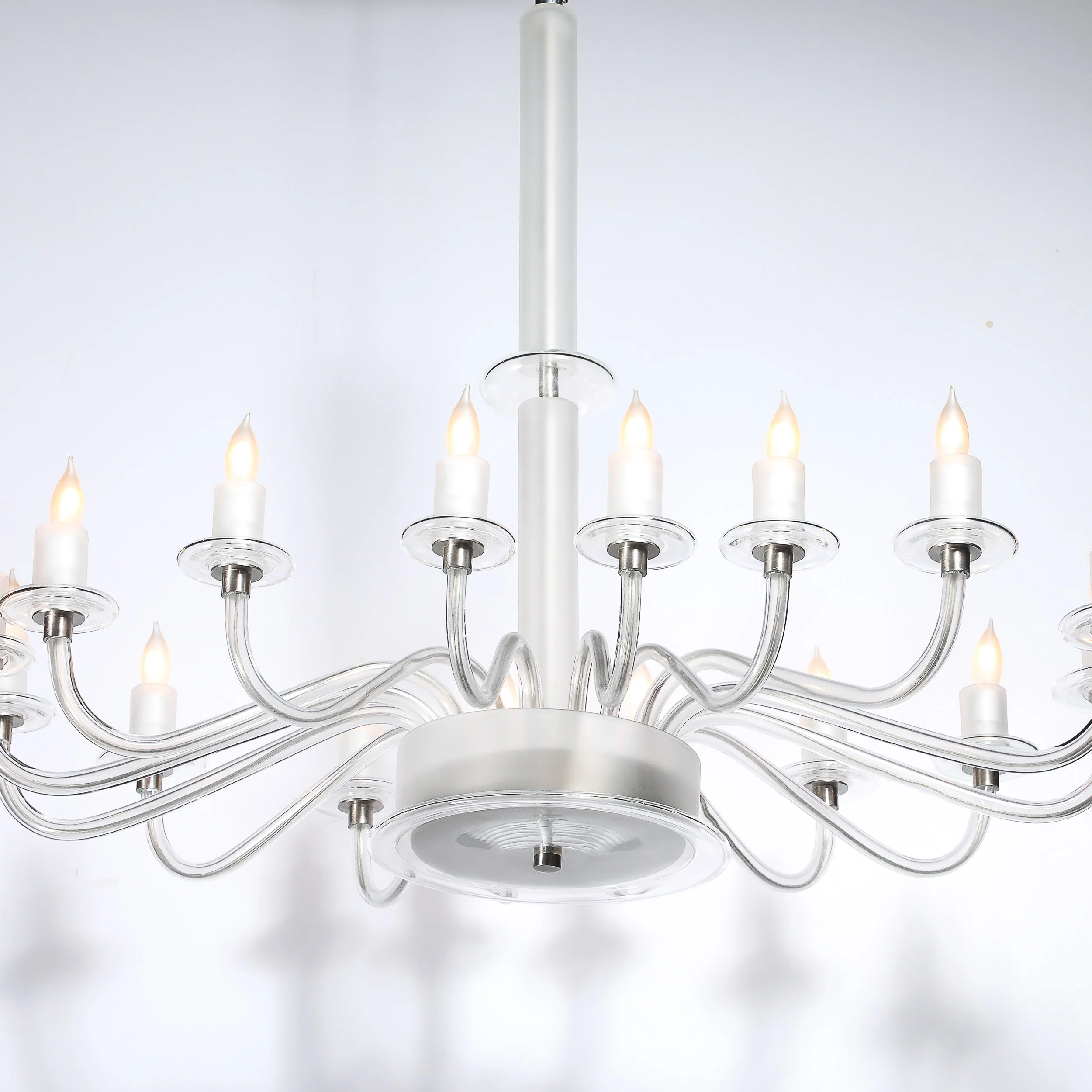 Mid-Century Modern Classical Hand-Blown Murano Glass 16-Arm Chandelier offered by High Style Deco — image 5