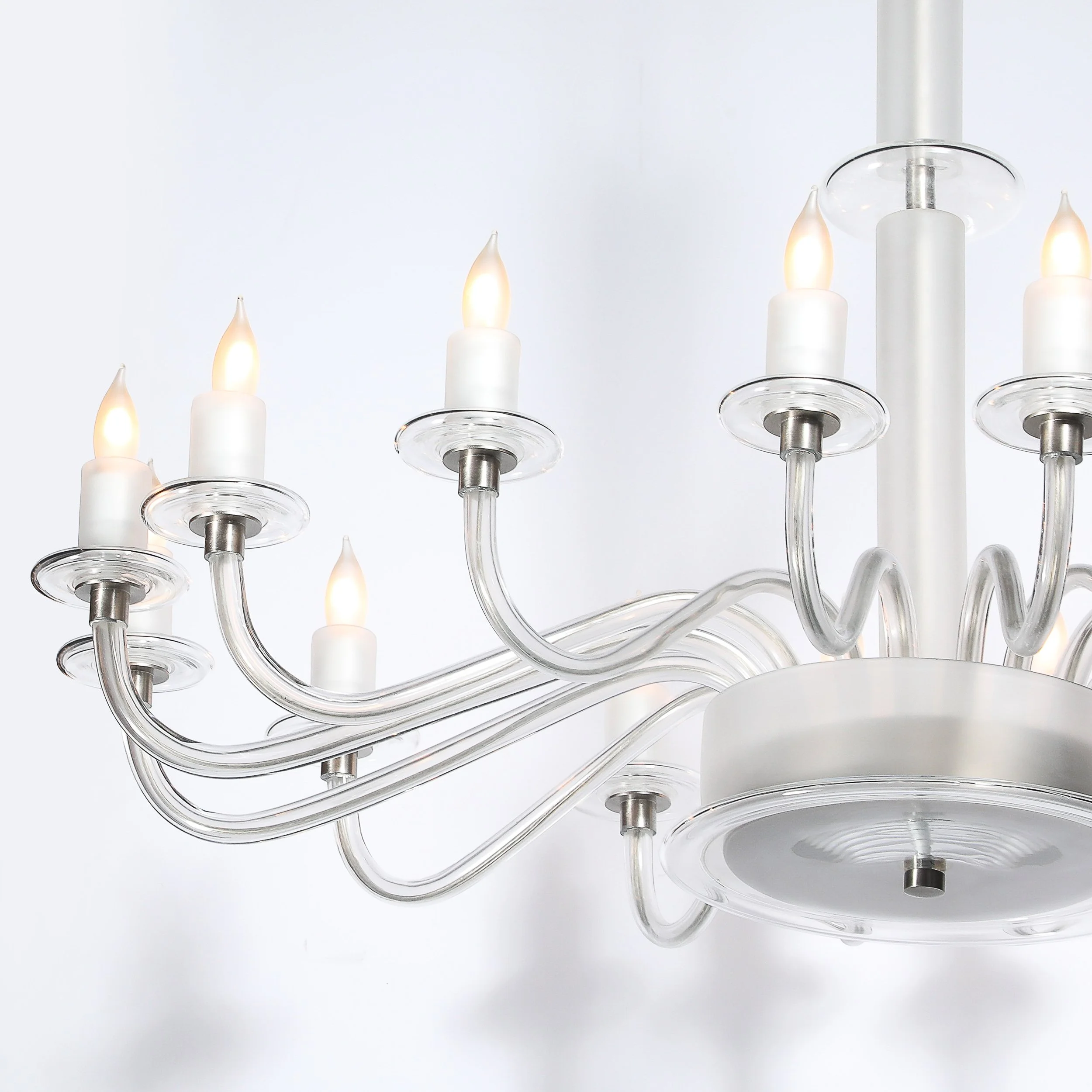 Mid-Century Modern Classical Hand-Blown Murano Glass 16-Arm Chandelier offered by High Style Deco — image 6