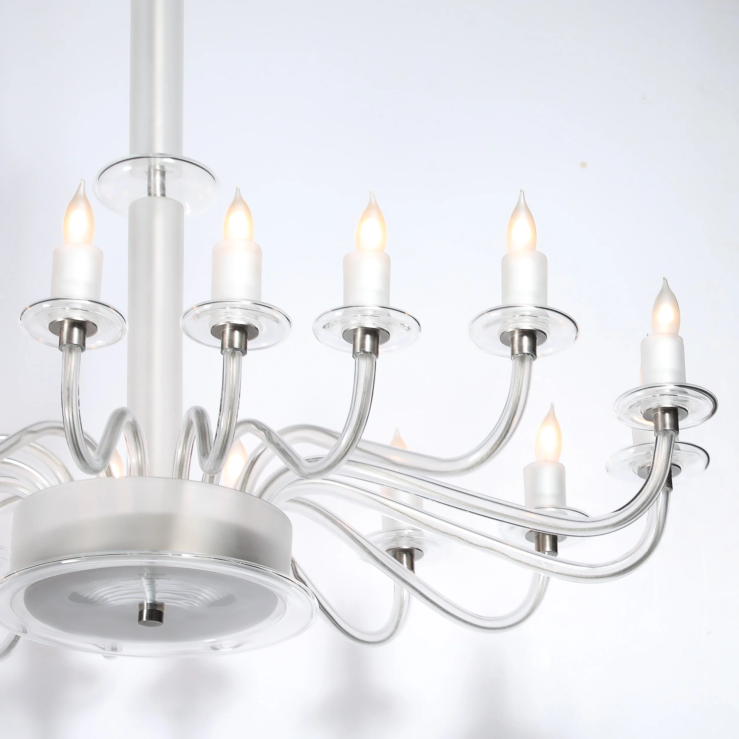 Mid-Century Modern Classical Hand-Blown Murano Glass 16-Arm Chandelier offered by High Style Deco — image 8