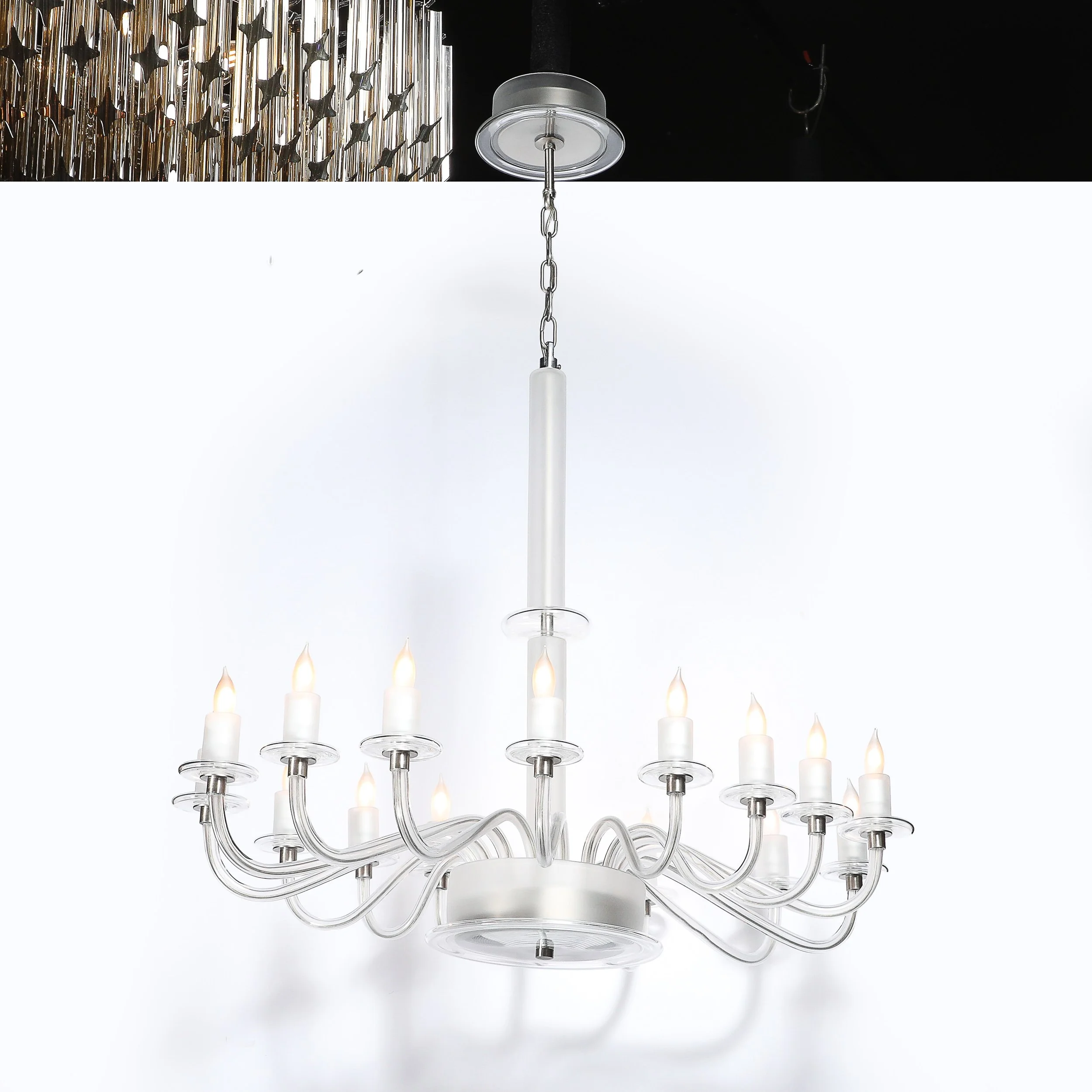 Mid-Century Modern Classical Hand-Blown Murano Glass 16-Arm Chandelier offered by High Style Deco — image 12