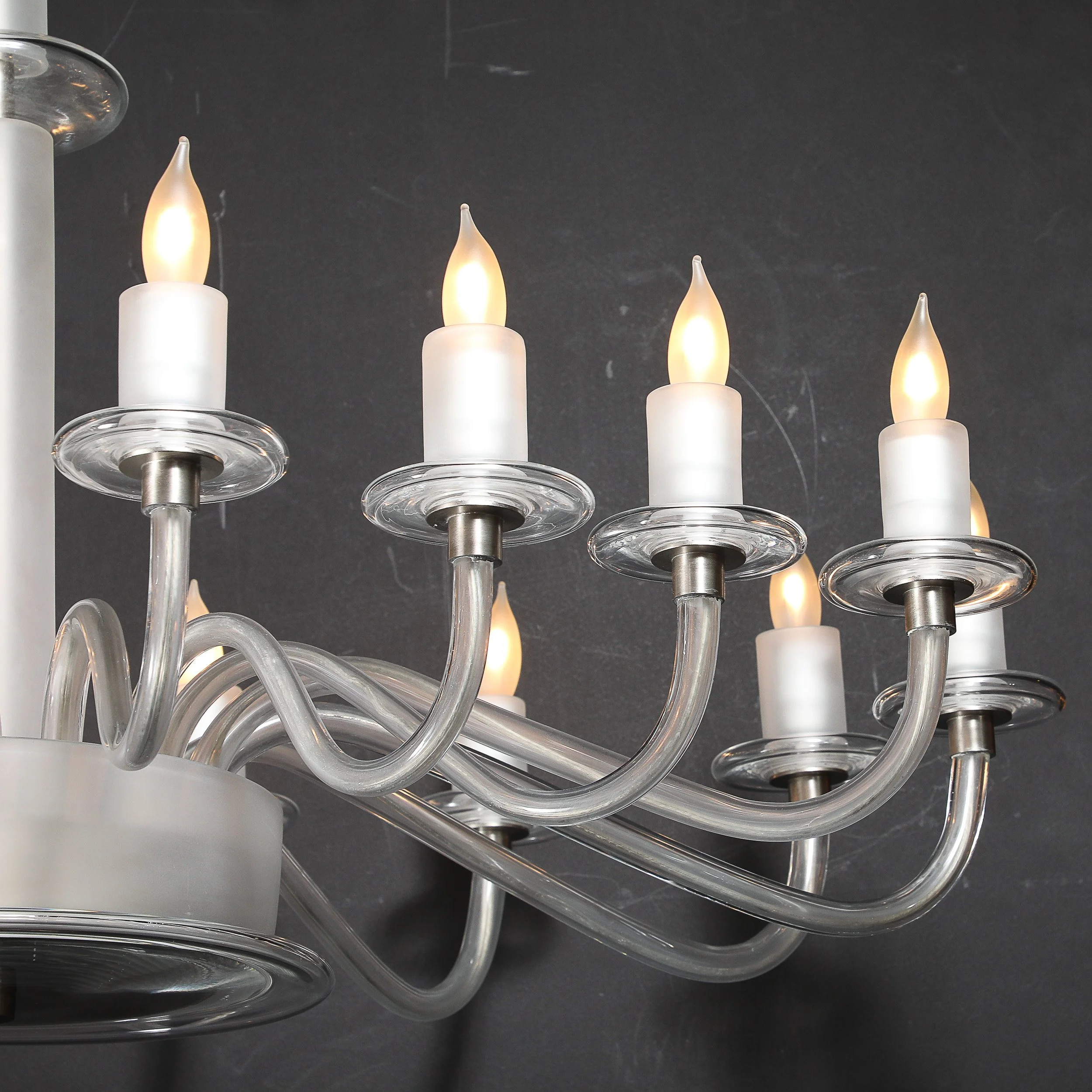 Mid-Century Modern Classical Hand-Blown Murano Glass 16-Arm Chandelier offered by High Style Deco — image 20