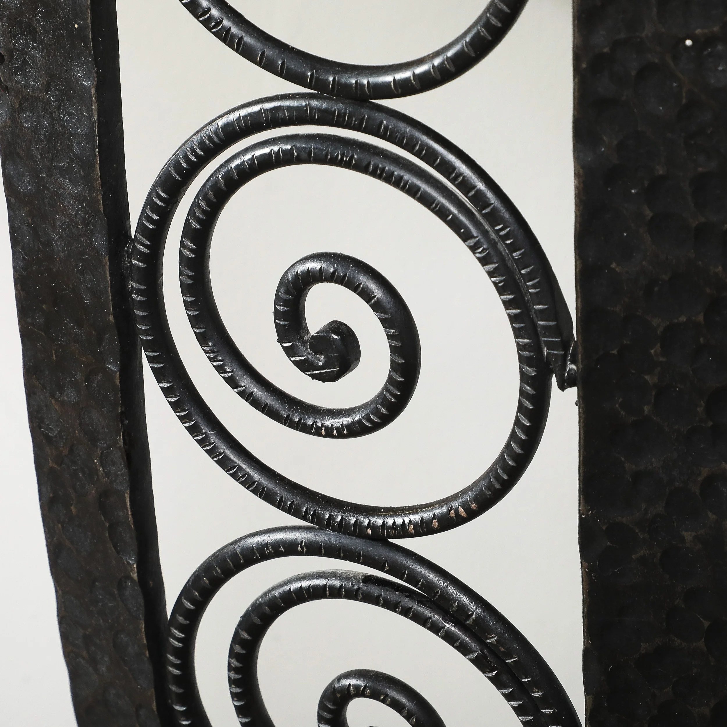 Art Deco Demilune Wrought-Iron Spiral & Noir St Laurent Marble Console Table offered by High Style Deco — image 17