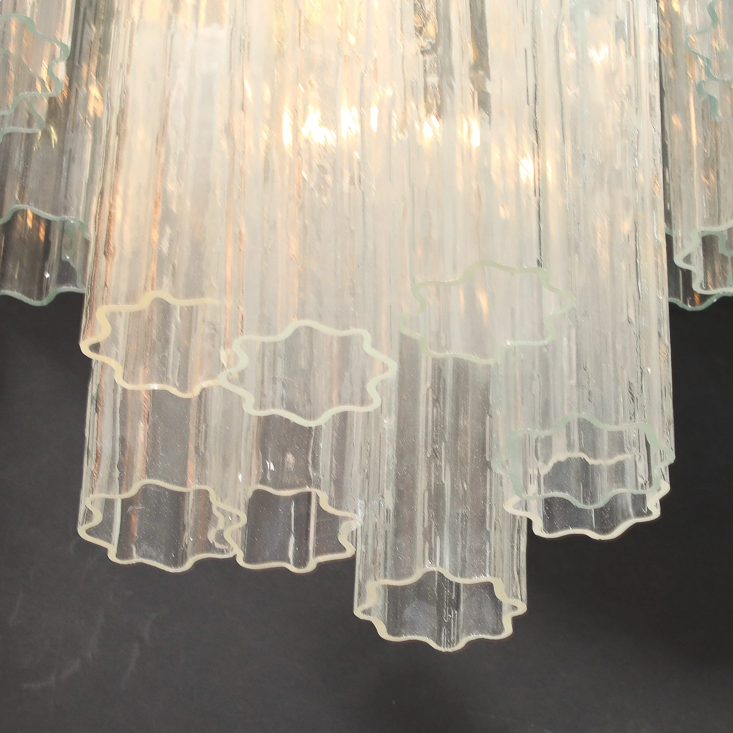 Mid-Century Modernist Murano Glass Tronchi Chandelier w/ Brass Fittings offered by High Style Deco — image 19