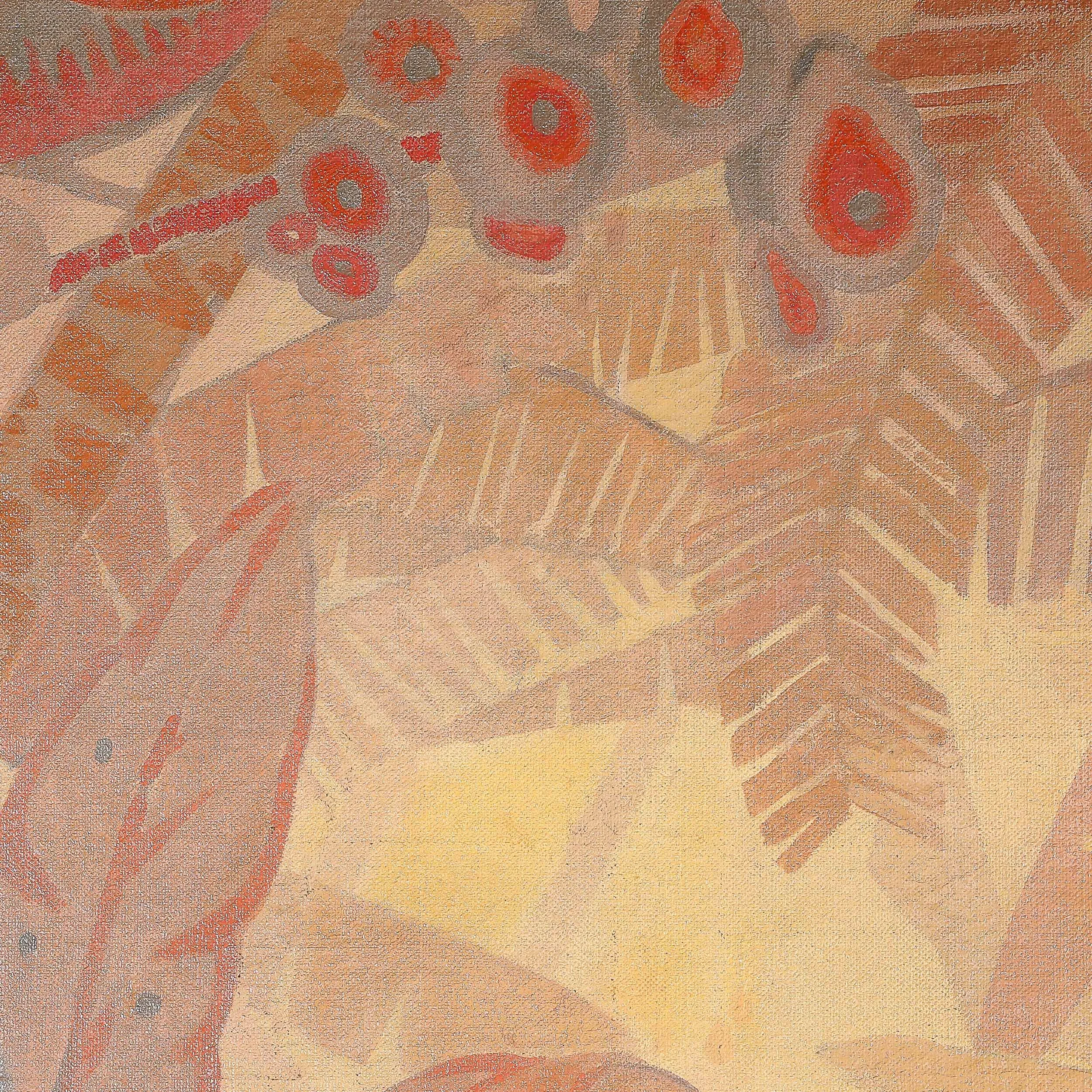 Art Deco Signed Gaston Andre Oil on Canvas Tropical Landscape of Palms offered by High Style Deco — image 6