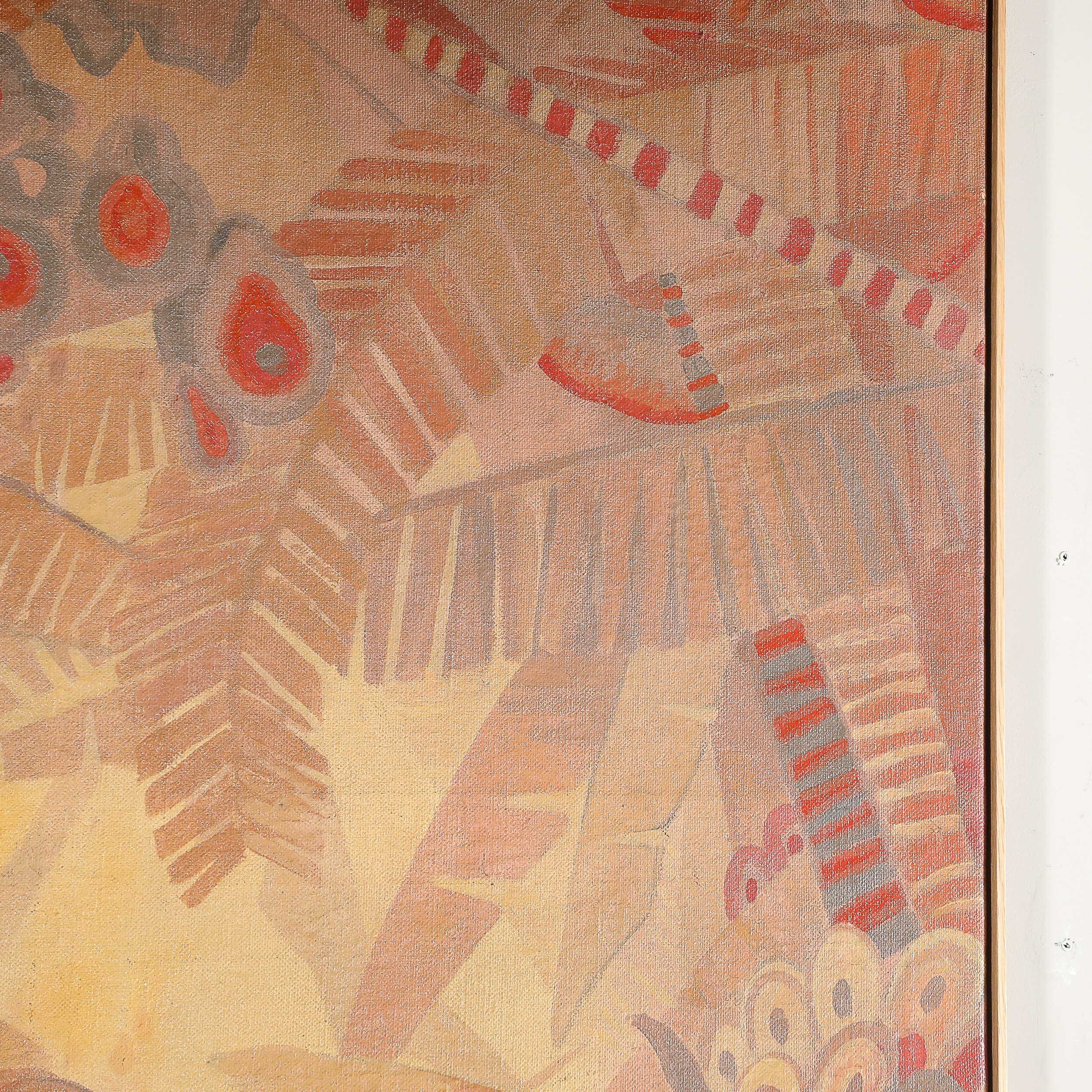 Art Deco Signed Gaston Andre Oil on Canvas Tropical Landscape of Palms offered by High Style Deco — image 9