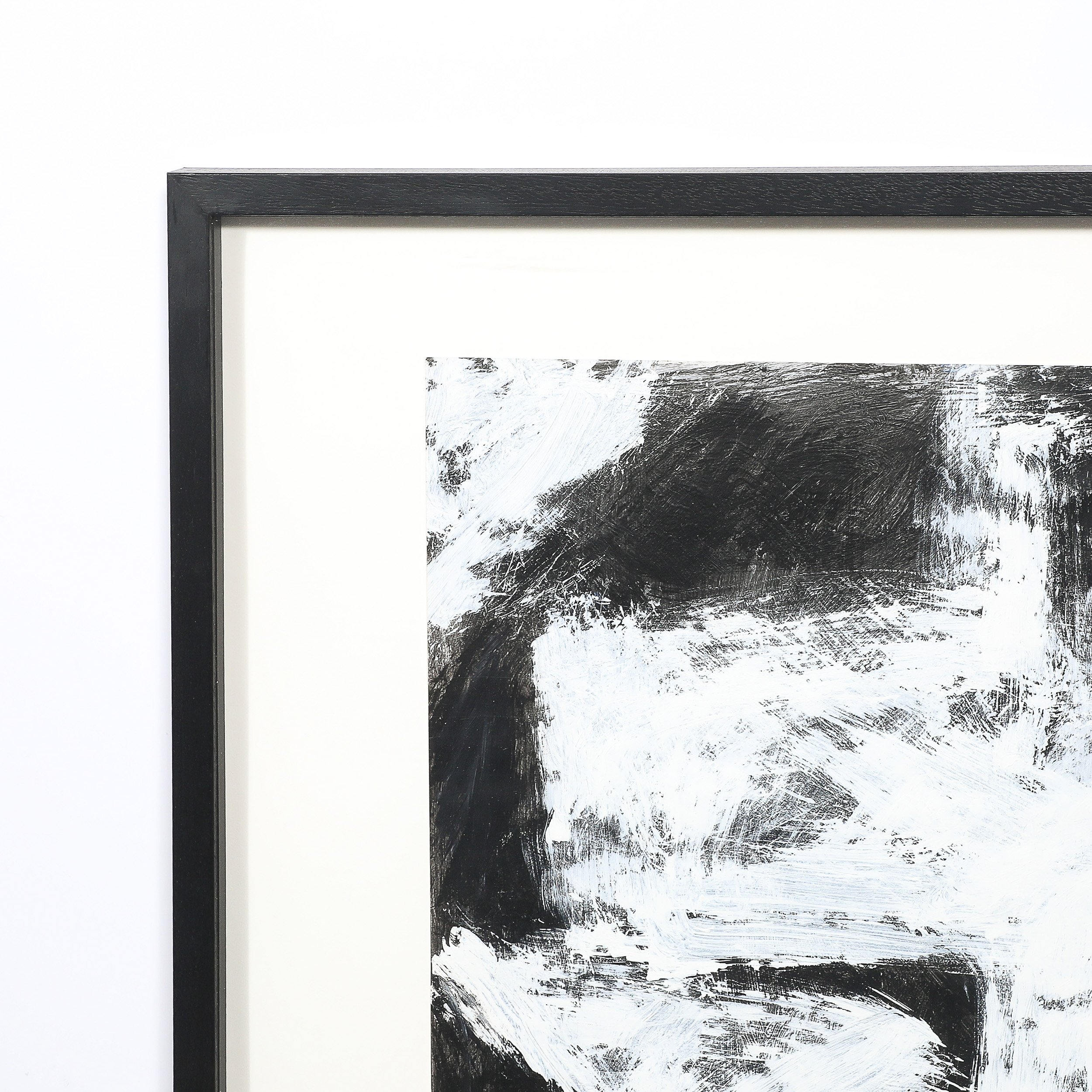 Mid-Century "Dakota Series" B&W Abstract Acrylic on Paper by Harry Bertschmann offered by High Style Deco — image 4