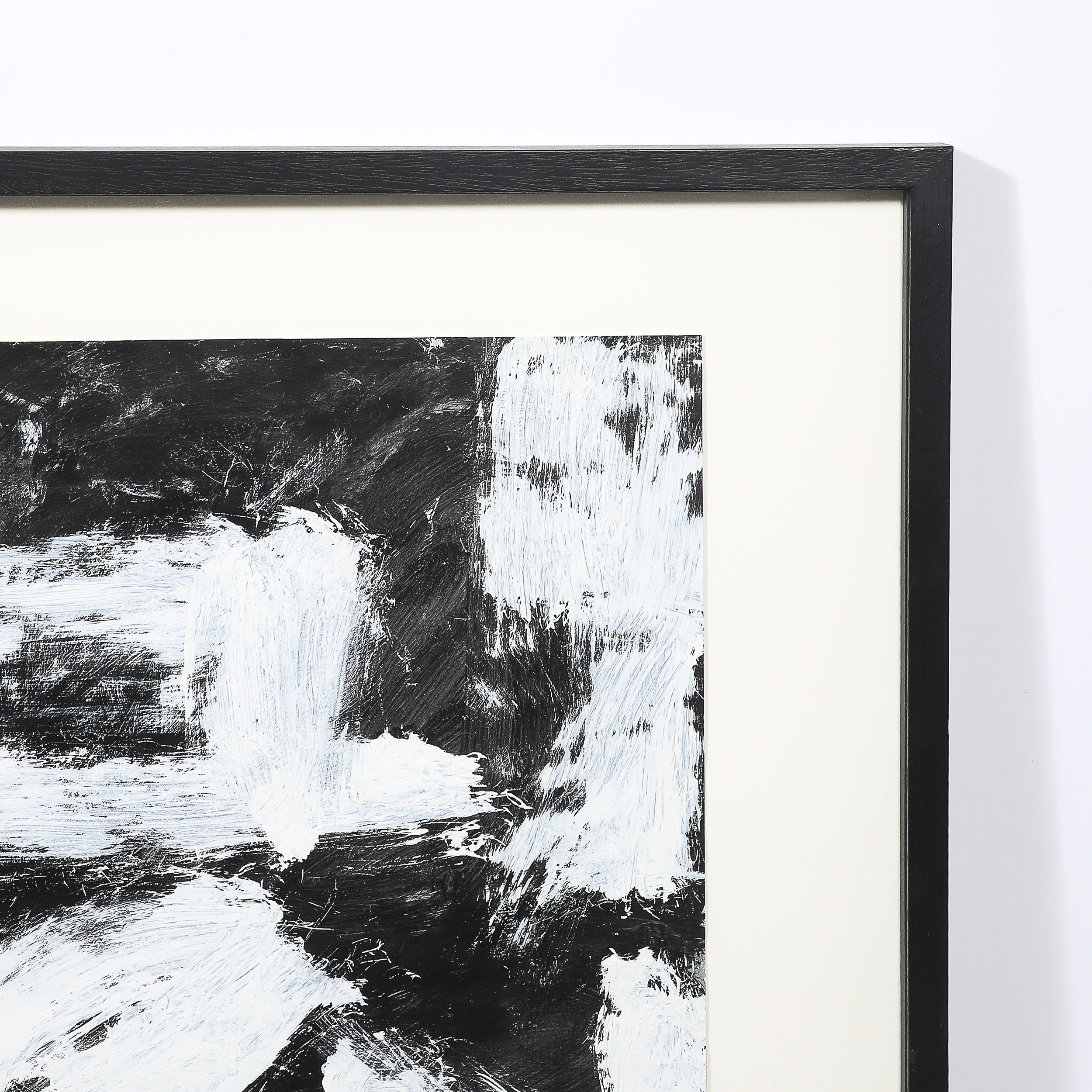 Mid-Century "Dakota Series" B&W Abstract Acrylic on Paper by Harry Bertschmann offered by High Style Deco — image 5