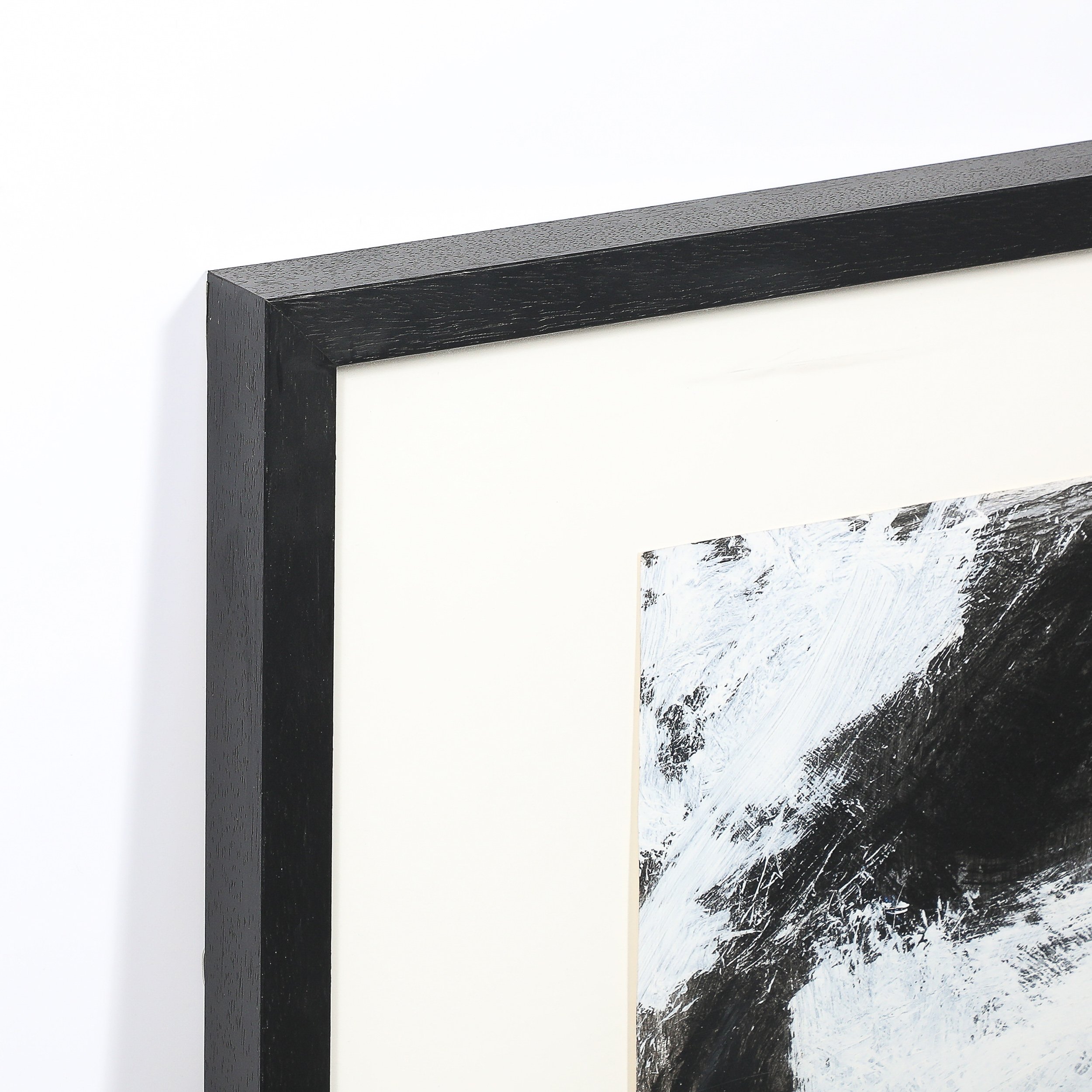 Mid-Century "Dakota Series" B&W Abstract Acrylic on Paper by Harry Bertschmann offered by High Style Deco — image 2