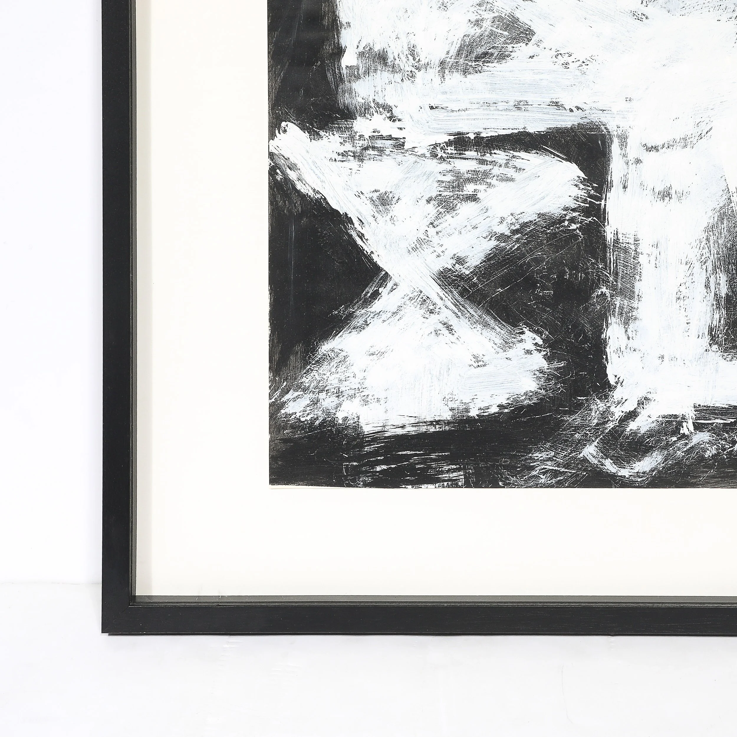 Mid-Century "Dakota Series" B&W Abstract Acrylic on Paper by Harry Bertschmann offered by High Style Deco — image 7