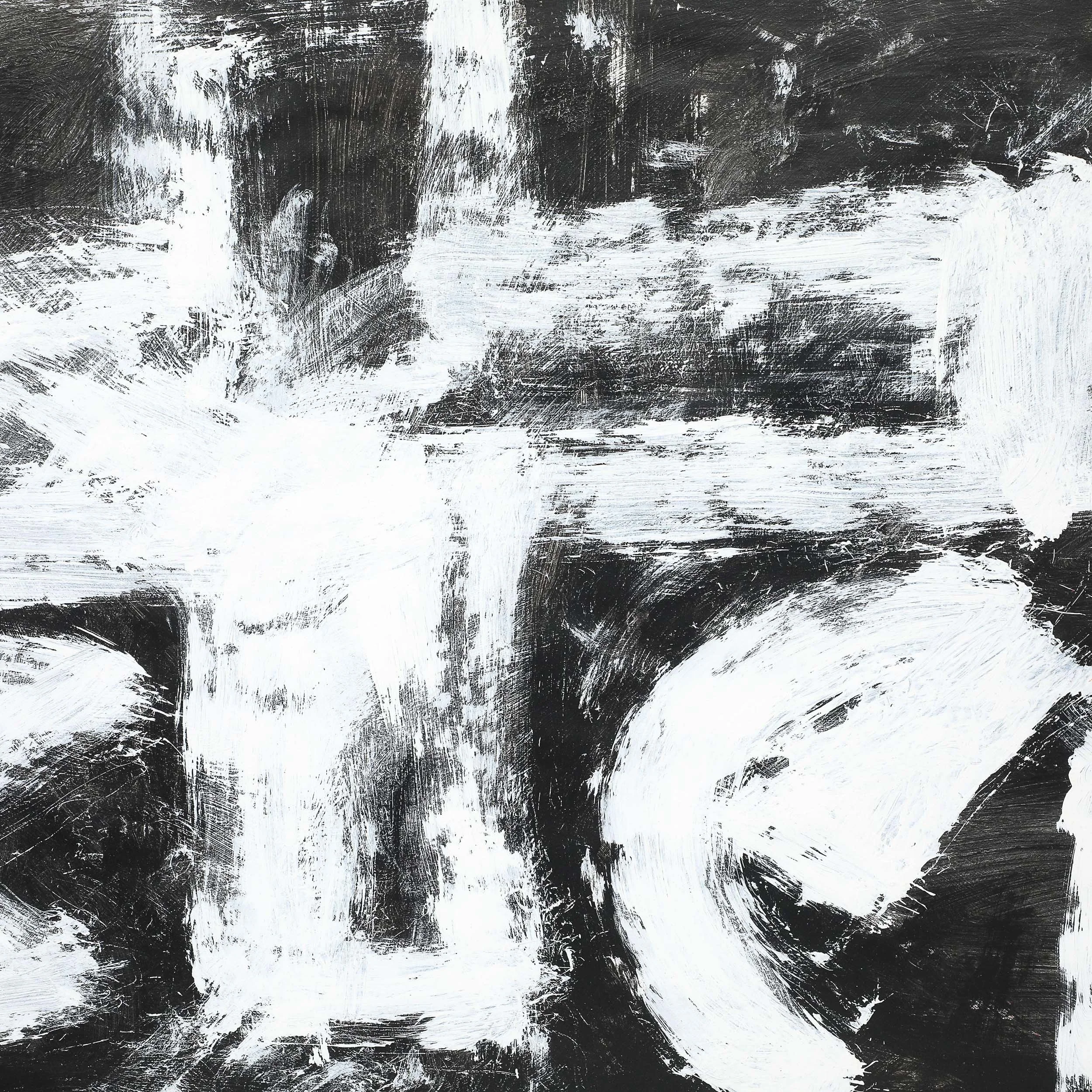 Mid-Century "Dakota Series" B&W Abstract Acrylic on Paper by Harry Bertschmann offered by High Style Deco — image 8