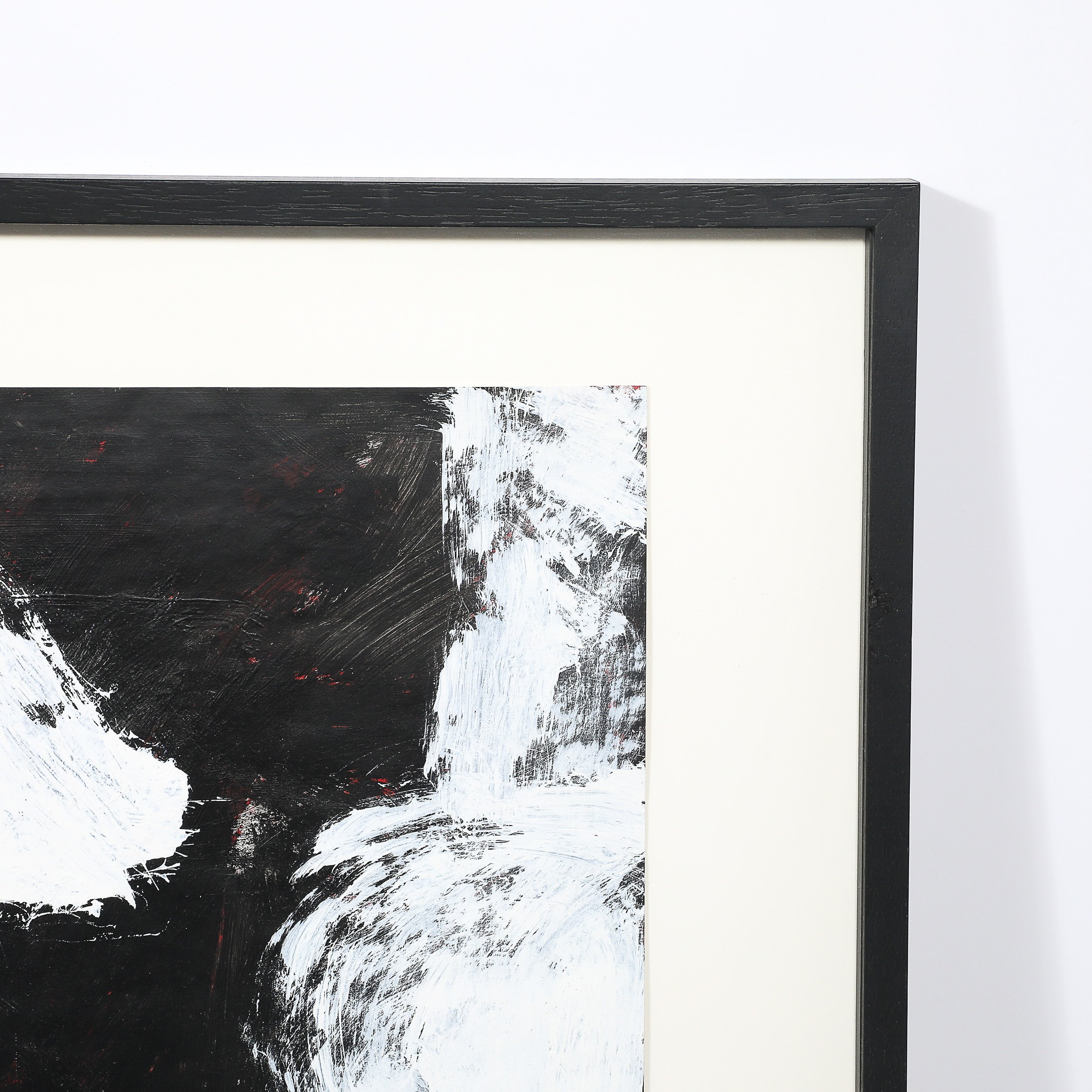 Mid-Century "Dakota Series" B&W Abstract Acrylic on Paper by Harry Bertschmann offered by High Style Deco — image 5