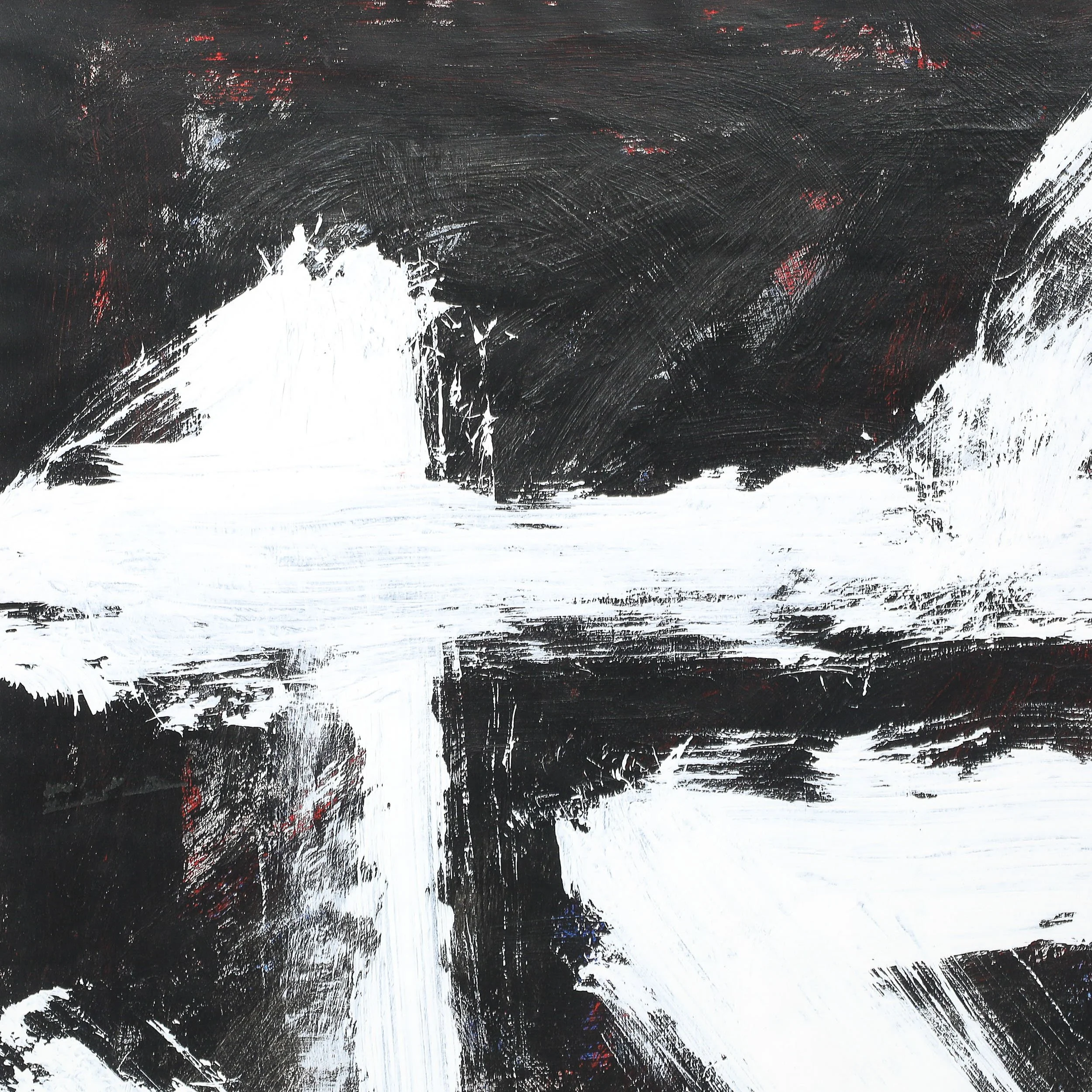 Mid-Century "Dakota Series" B&W Abstract Acrylic on Paper by Harry Bertschmann offered by High Style Deco — image 6