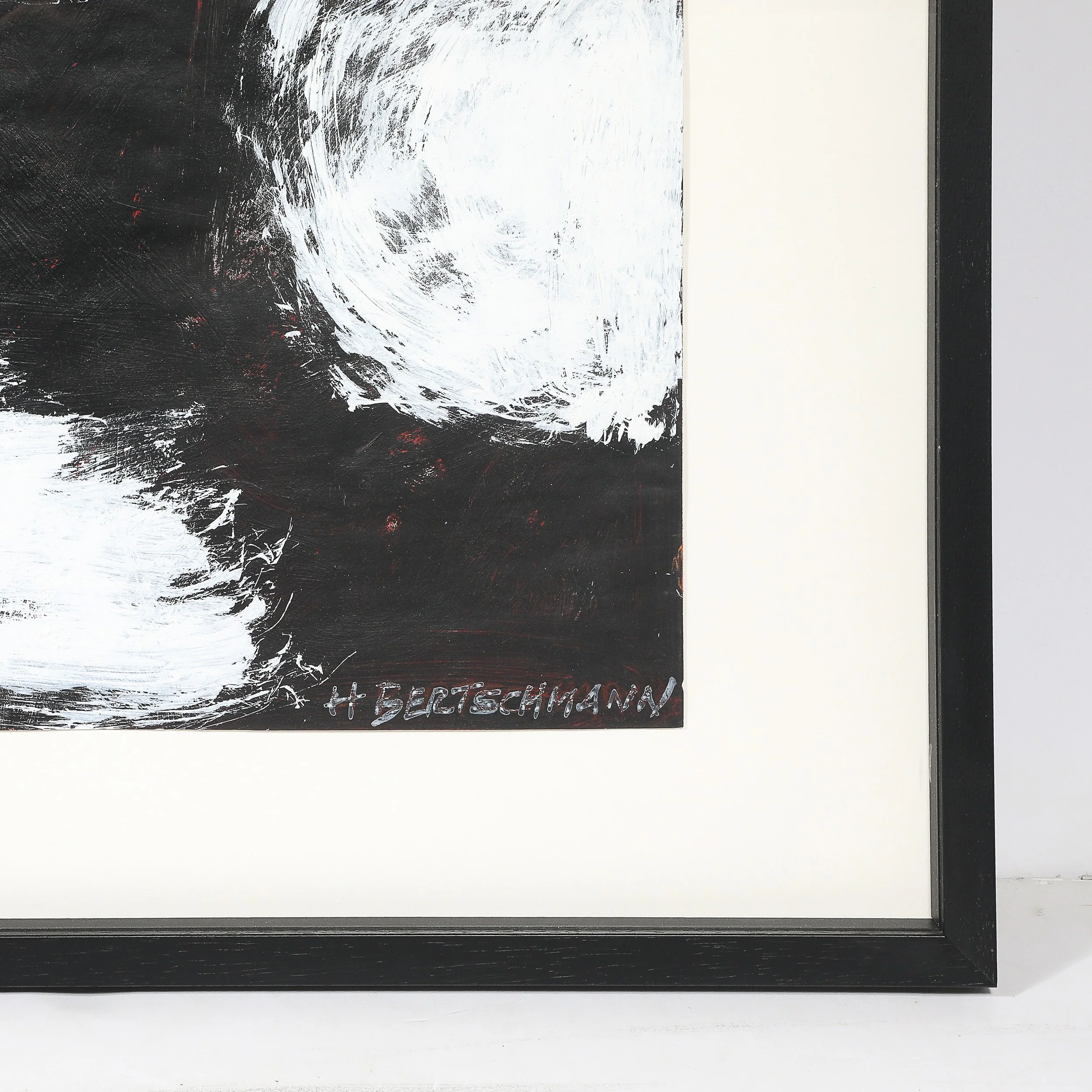 Mid-Century "Dakota Series" B&W Abstract Acrylic on Paper by Harry Bertschmann offered by High Style Deco — image 8