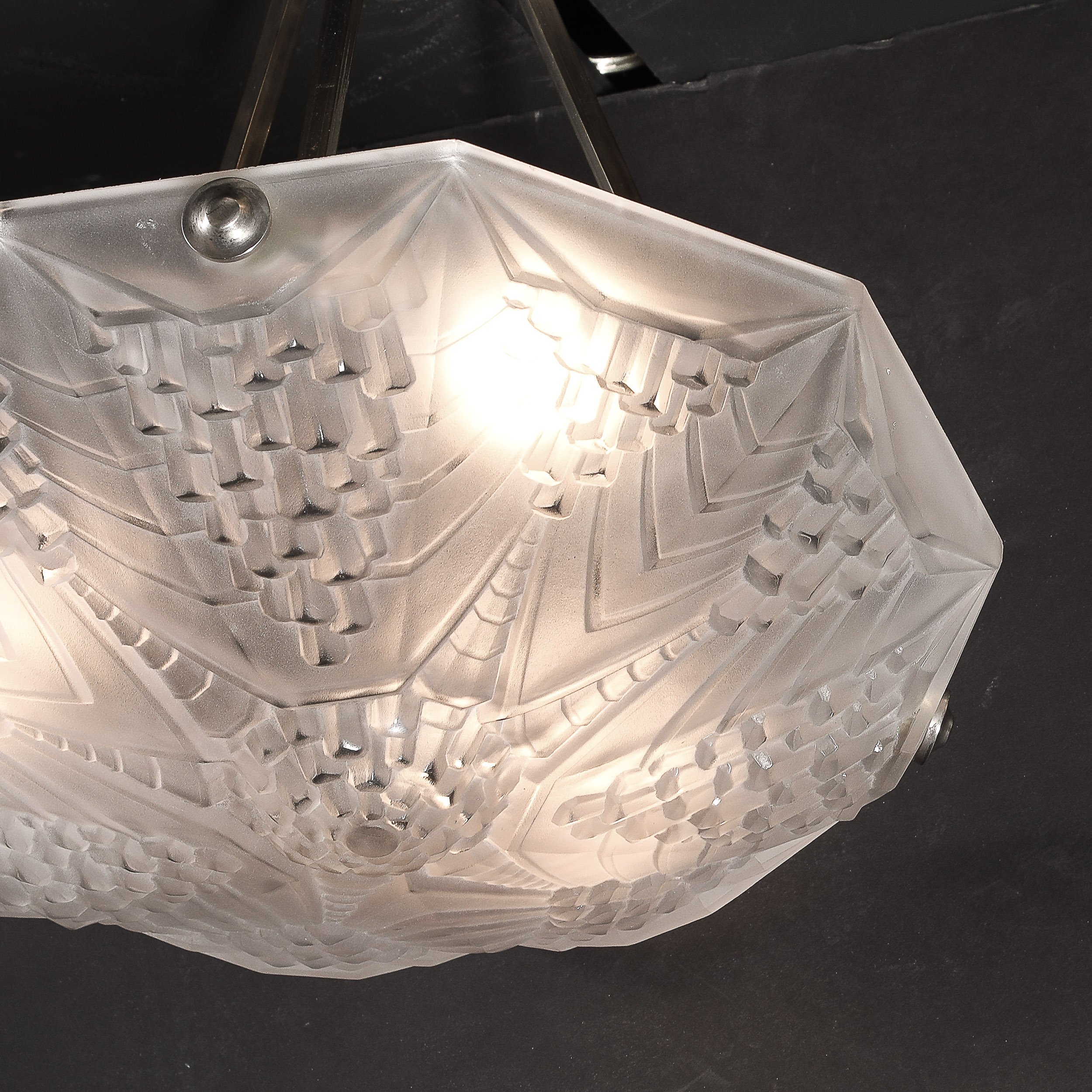 Art Deco Skyscraper Style Frosted Glass Pendant signed André Nuet for Schneider - High Style Deco 15.jpg