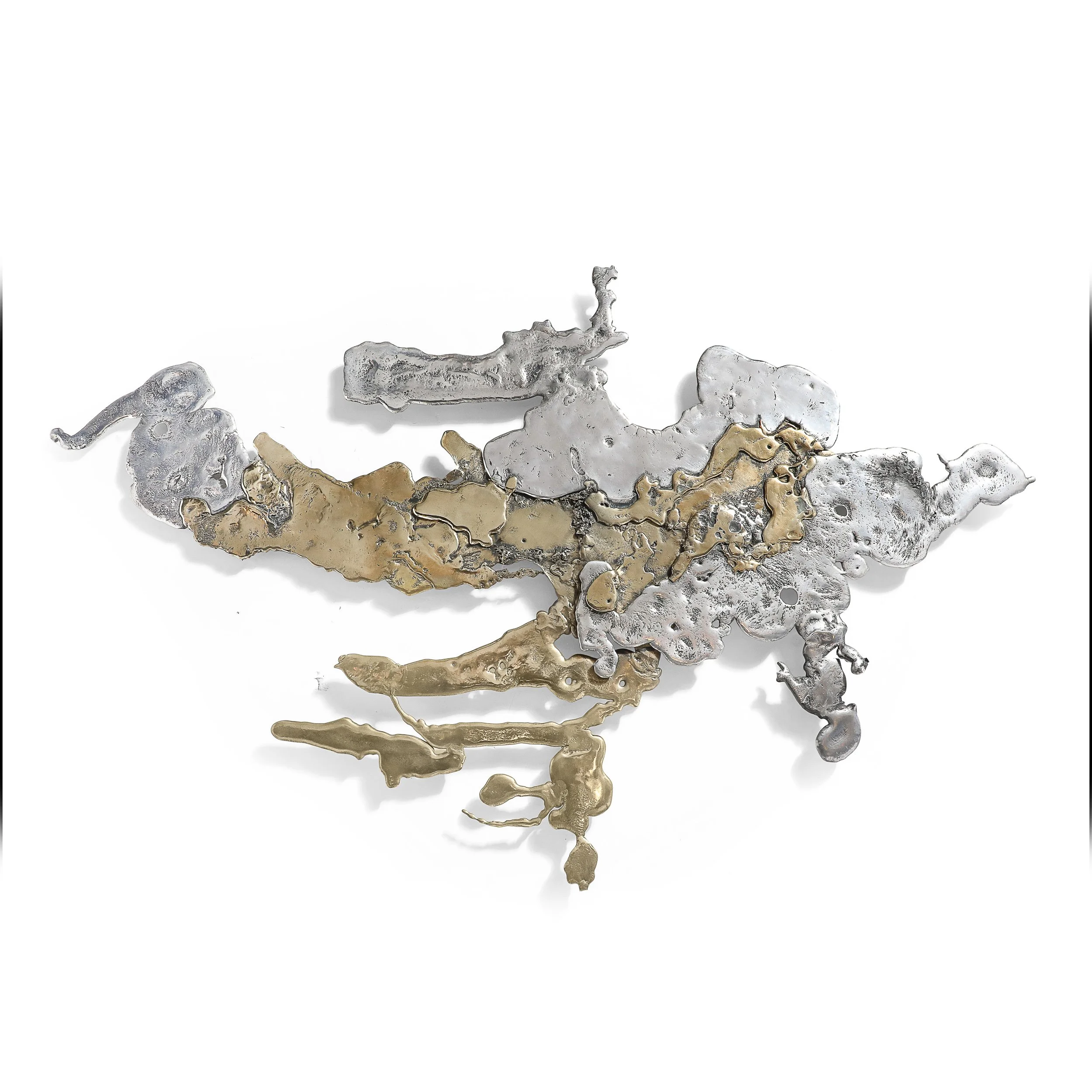 Mid-Century Brass & Aluminum Splash Molten Wall Sculpture Signed Silas Seandel - High Style Deco 15.jpg