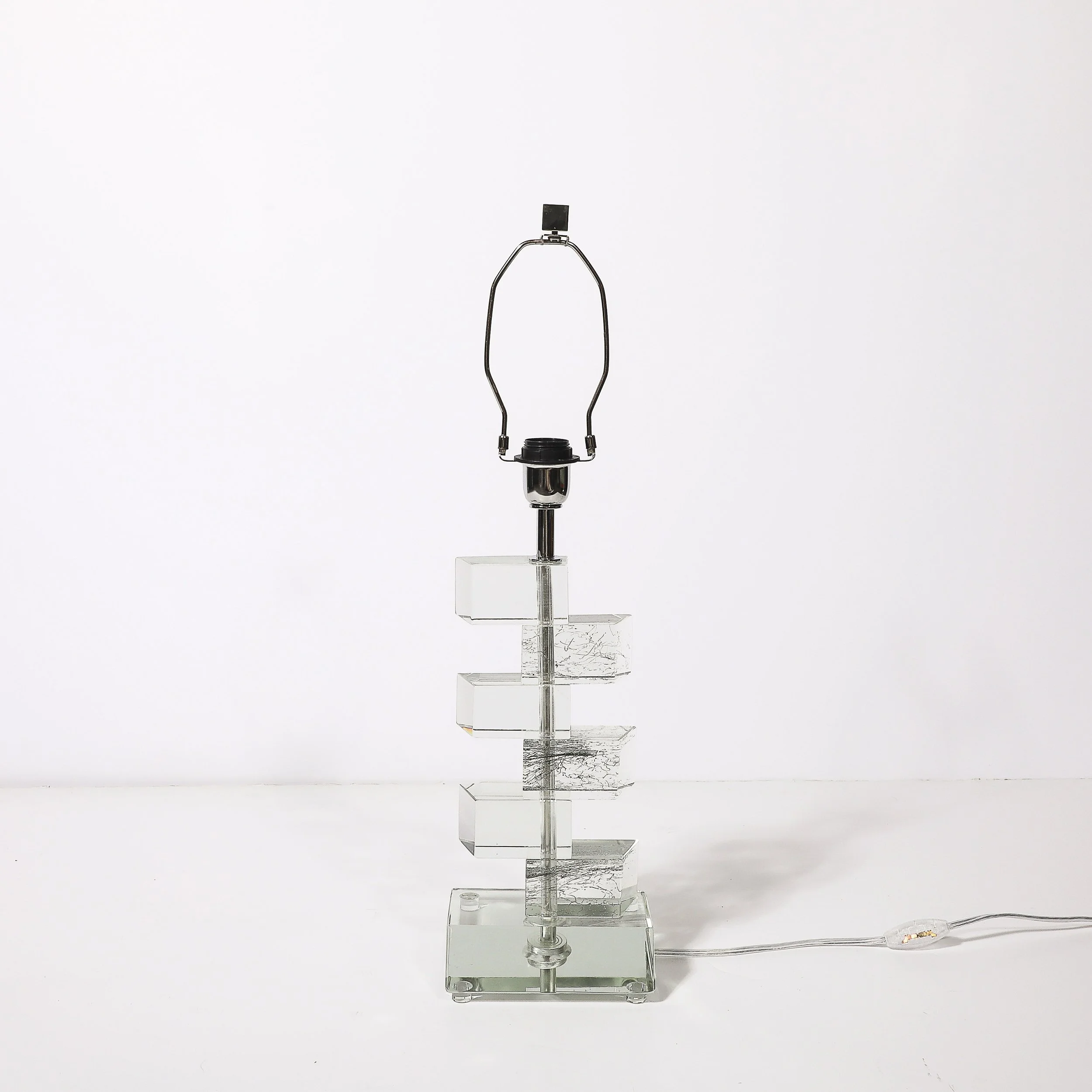 Modernist Hand-Blown Murano Stacked & Faceted Trapezoidal Glass Table Lamps - High Style Deco 13.jpg
