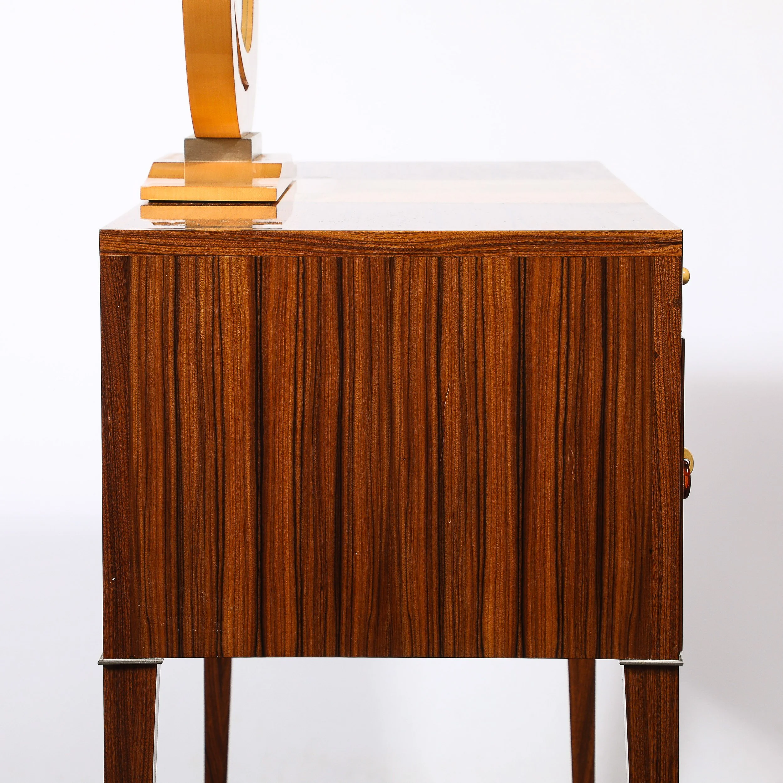 Art Deco Style Rosewood & Sycamore Vanity w: Bakelite, Mirror & Nickel Sabots - High Style Deco 15.jpg
