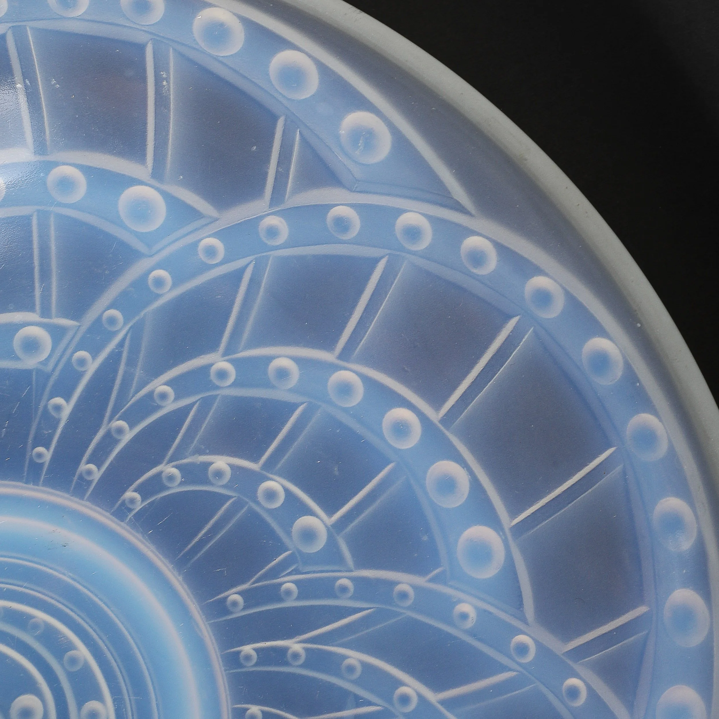 Art Deco Opalescent Molded and Frosted Glass Centerpiece Bowl Signed J. Landier - High Style Deco 9.jpg