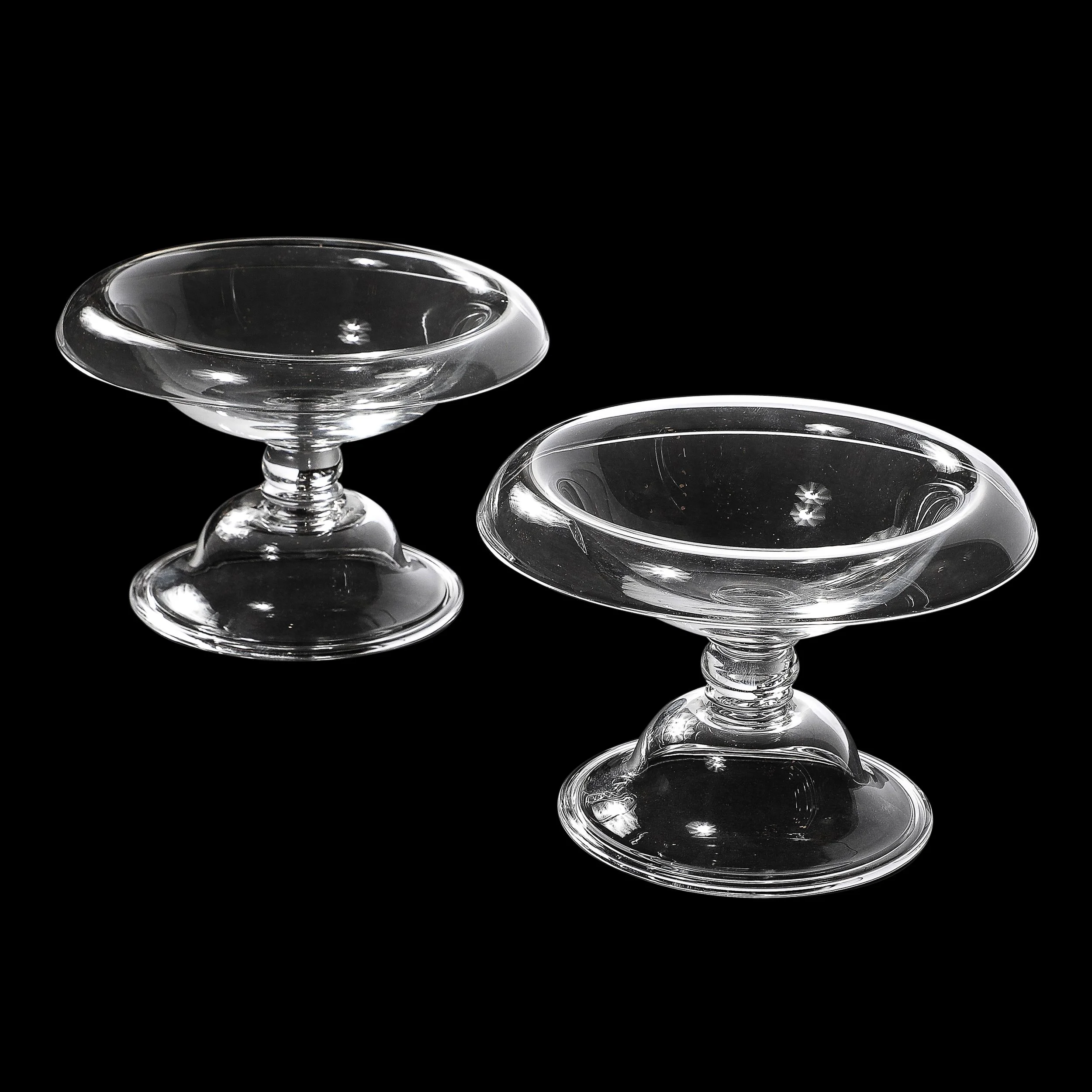 Pair of Mid-Century Modernist Footed Tazas signed Steuben - High Style Deco 11.jpg