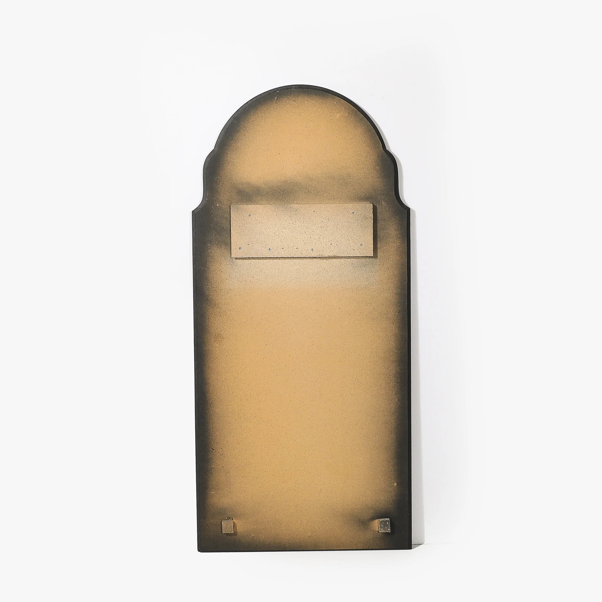 Pair of Mid-Century Modernist Serifed Arch Form Mirrors with Beveled Detailing - High Style Deco 12.jpg
