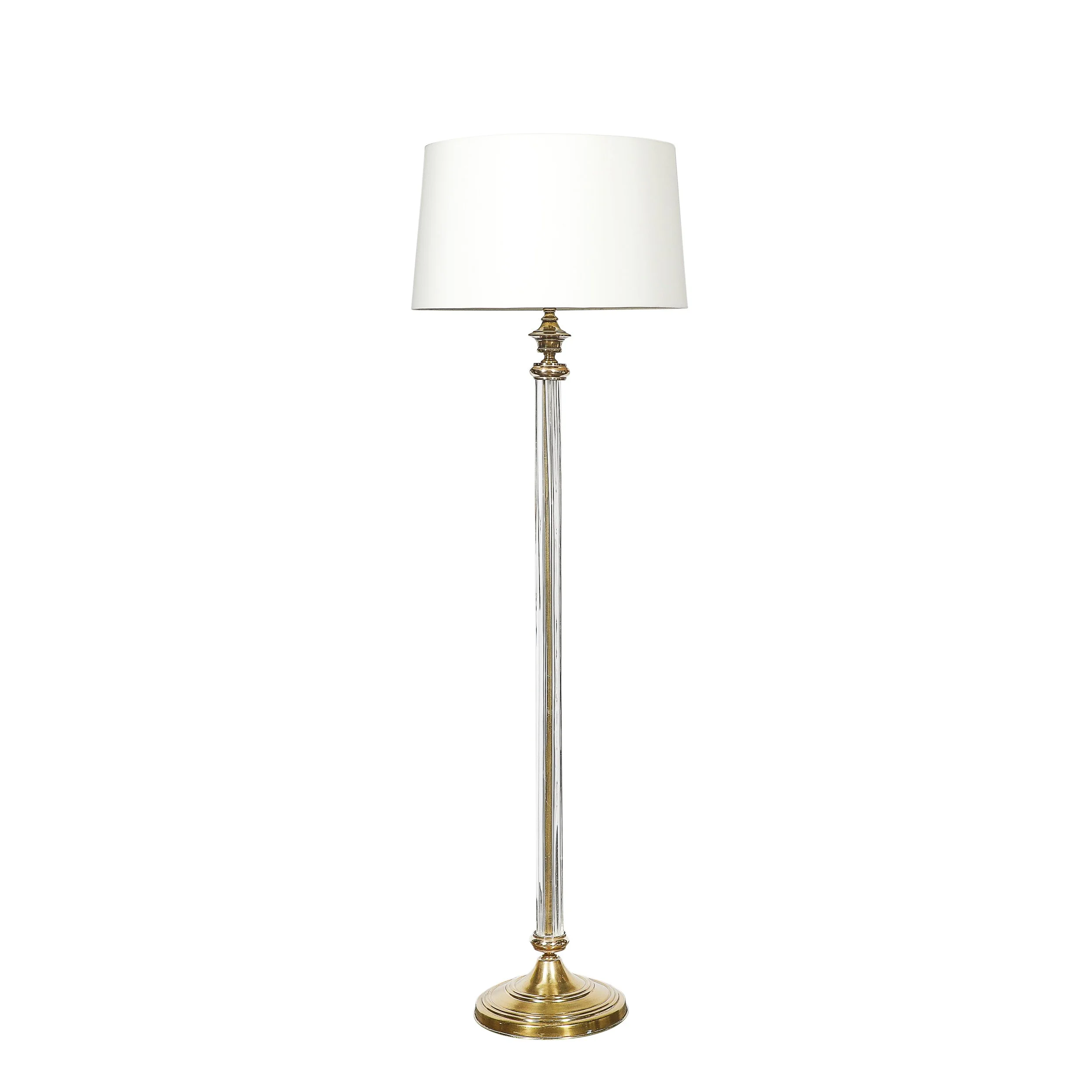 Art Deco Fluted Glass & Brass Floor Lamp - High Style Deco.jpg